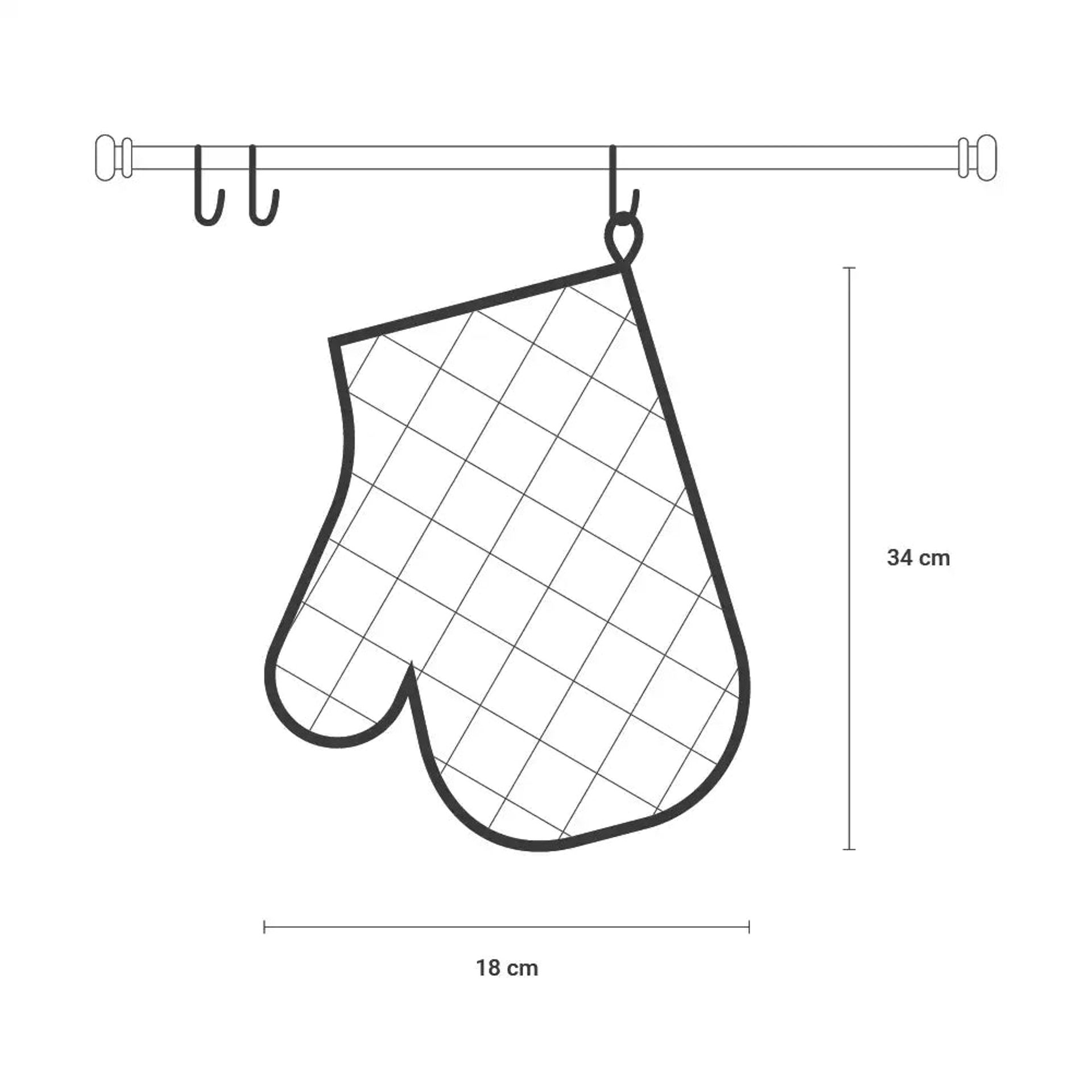 Small Gingham Blue Set of 2 Oven Mitt | Nonna's Home
