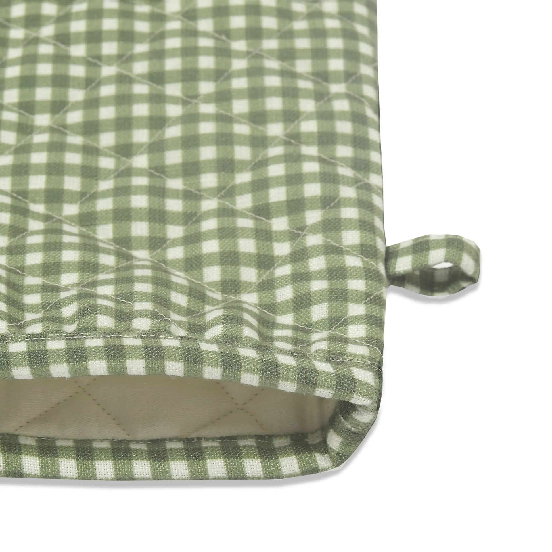 Small Gingham Green Set of 2 Oven Mitt | Nonna's Home