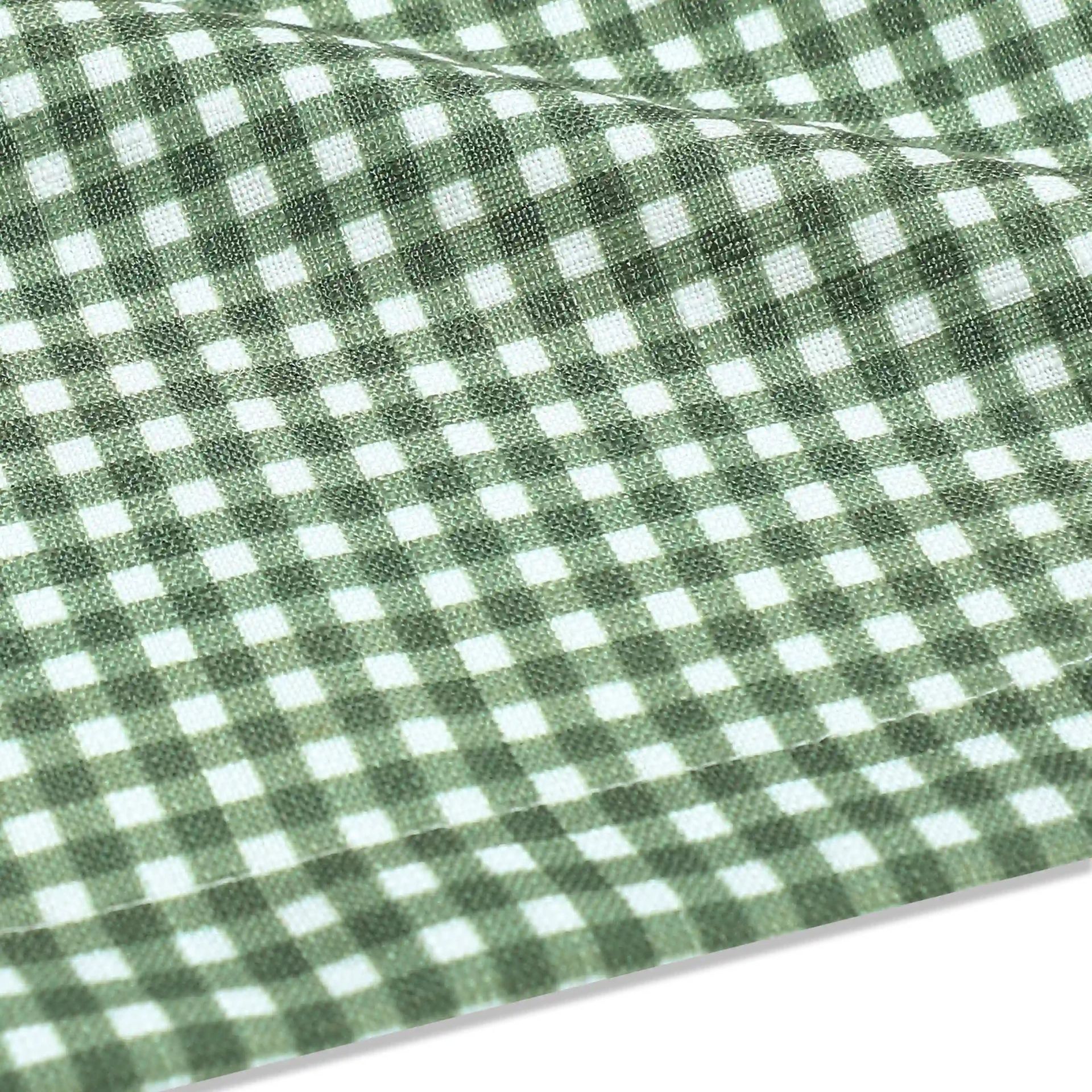 Small Gingham 100% Polyester Green Apron | Nonna's Home