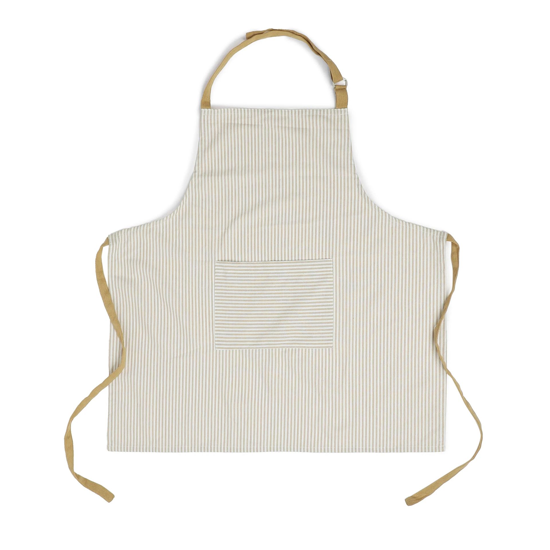 Solid Dyed Cotton Polyester blend Beige 20 Piece Kitchen Linen Set | Nonna's Home