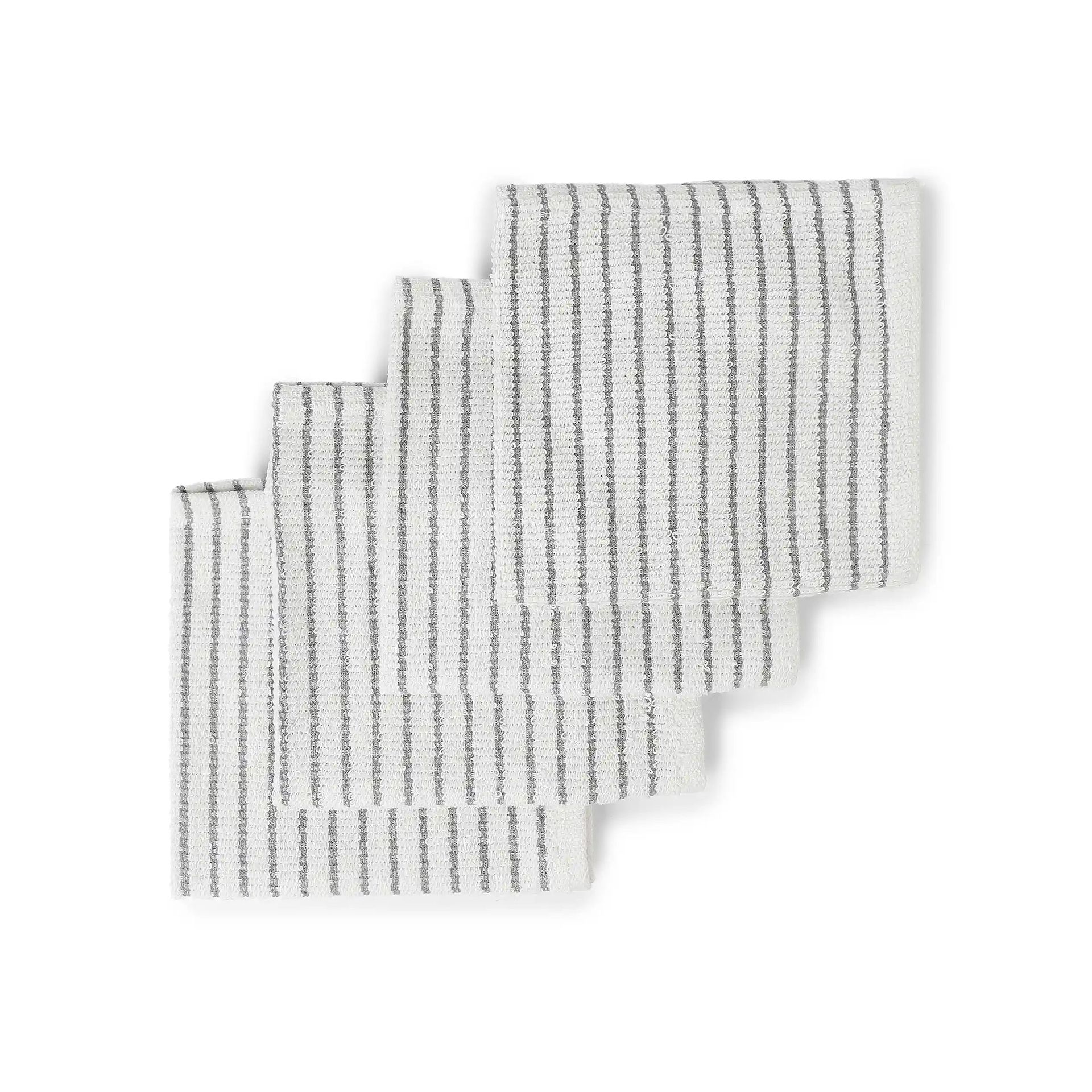 Solid Dyed Cotton Polyester blend Grey 20 Piece Kitchen Linen Set | Nonna's Home