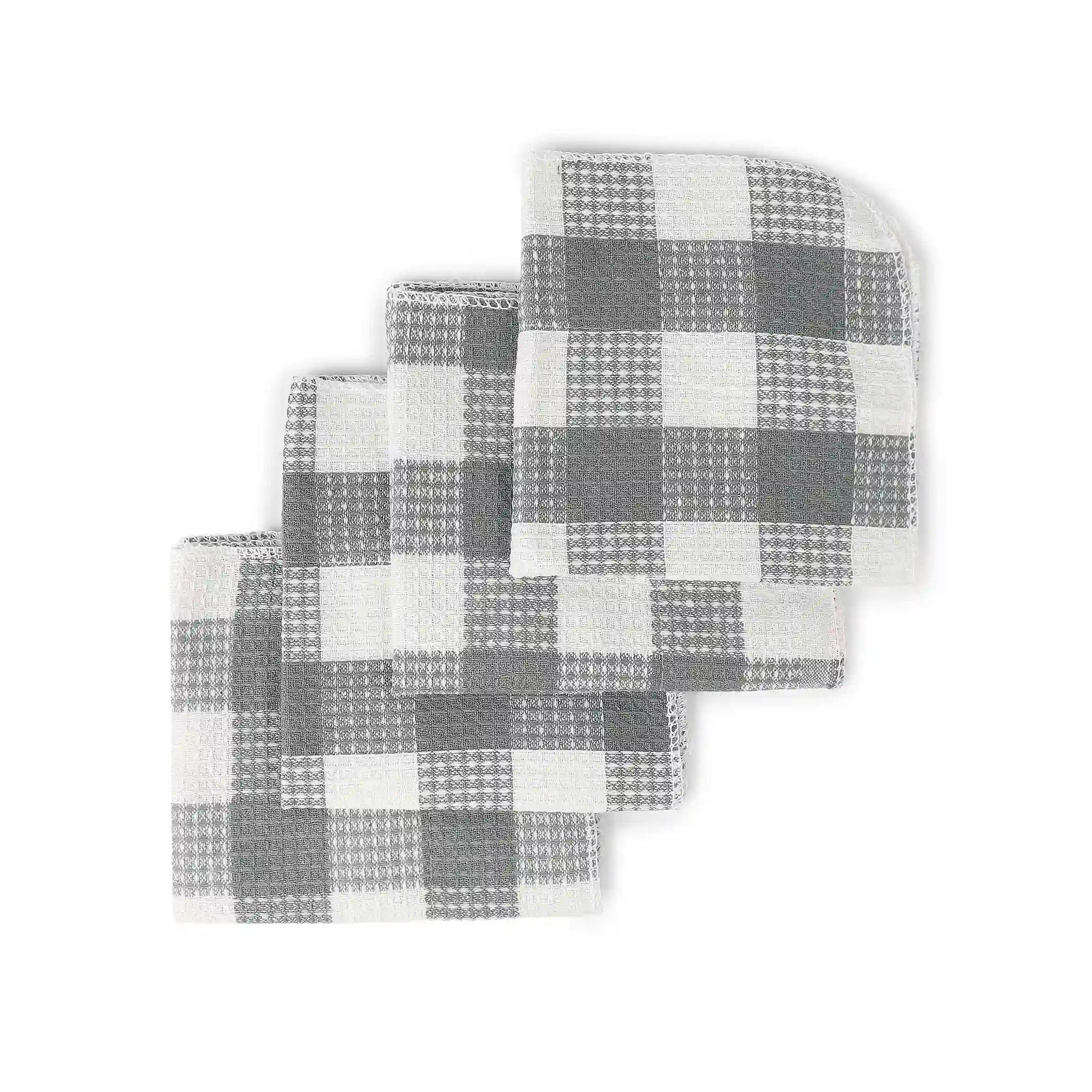 Solid Dyed Cotton Polyester blend Grey 20 Piece Kitchen Linen Set | Nonna's Home