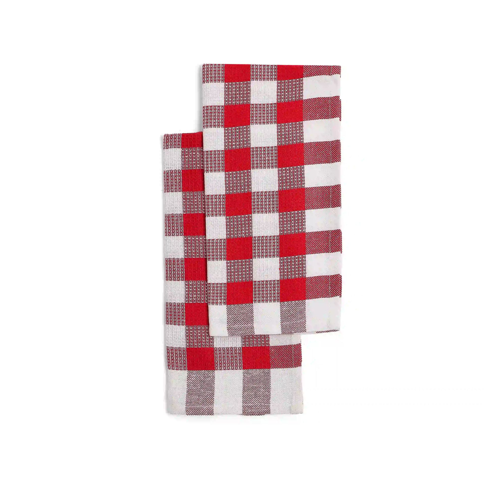 Solid Dyed Cotton Polyester blend Red 20 Piece Kitchen Linen Set | Nonna's Home