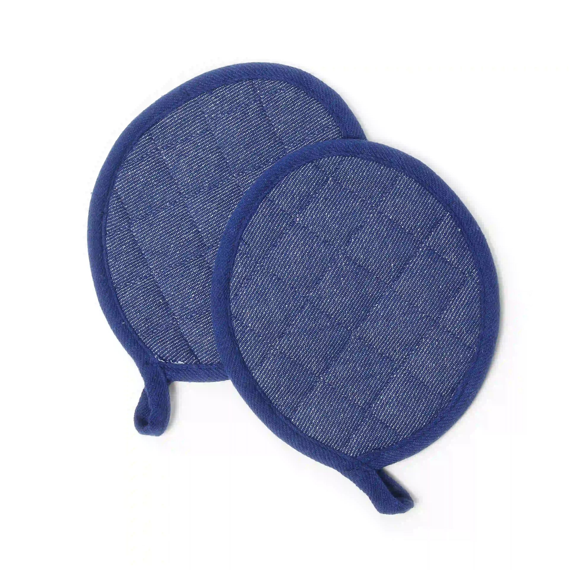 Solid Dyed Cotton Polyester blend Deep Blue 20 Piece Kitchen Linen Set | Nonna's Home