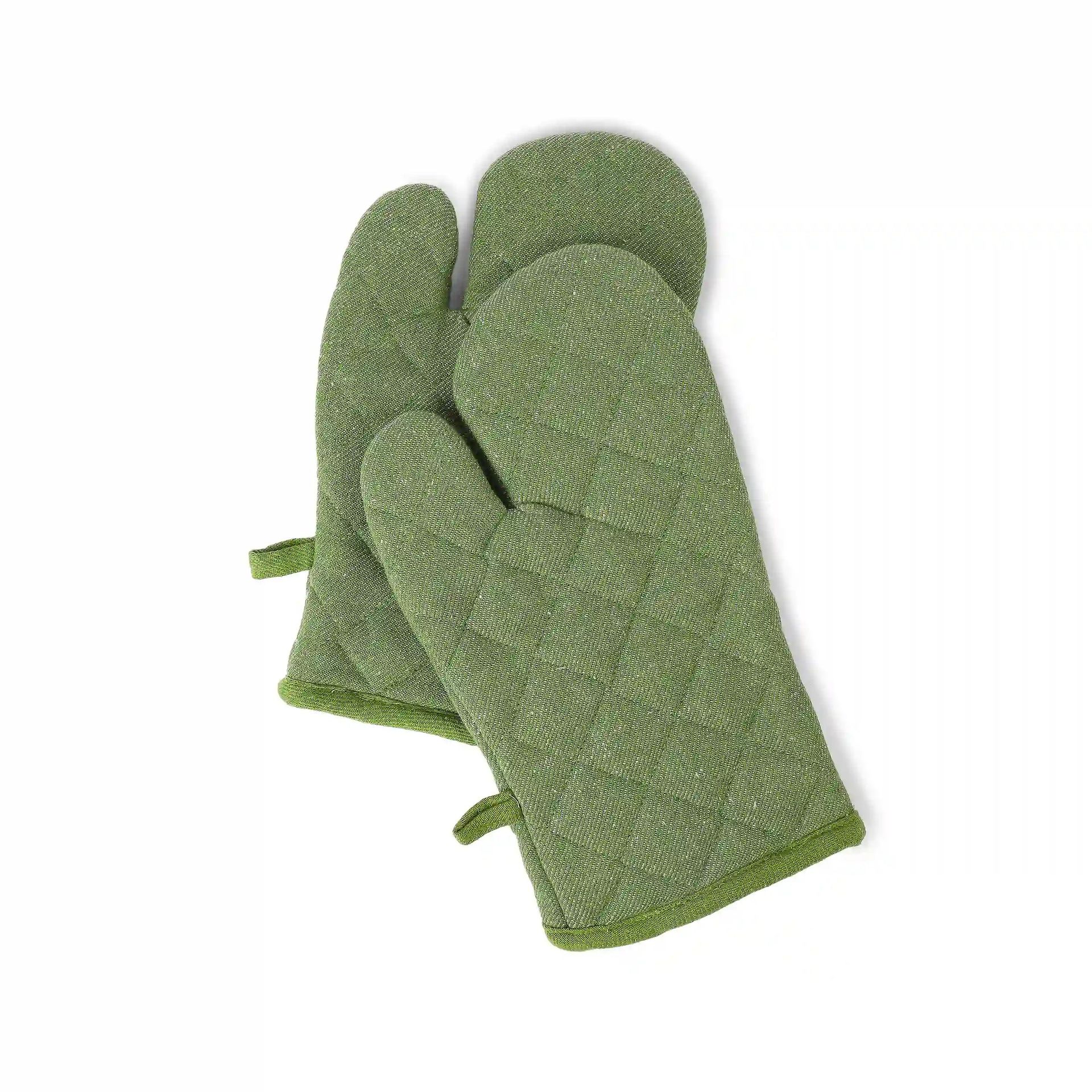 Solid Dyed Cotton Polyester blend Olive Green 20 Piece Kitchen Linen Set | Nonna's Home