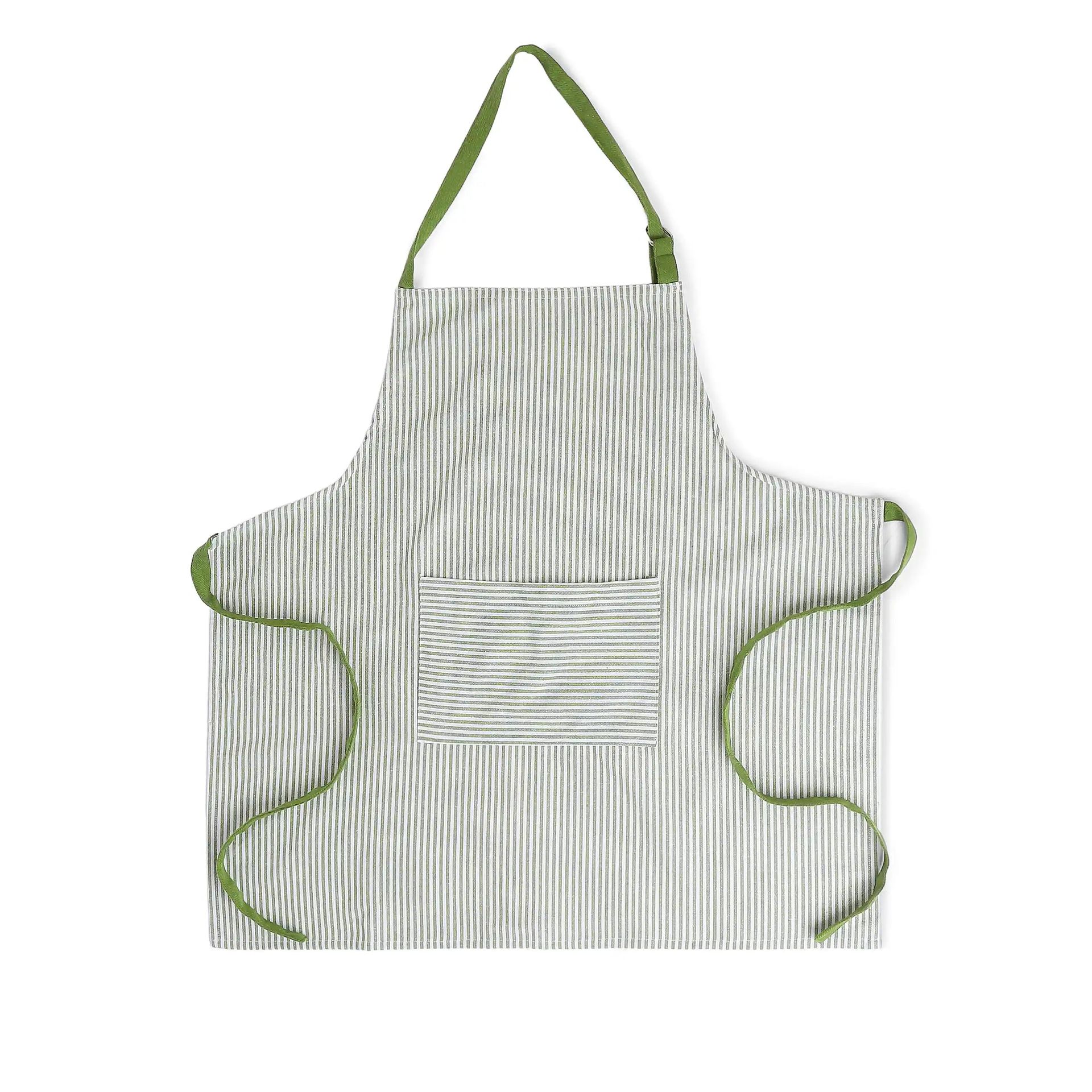 Solid Dyed Cotton Polyester blend Olive Green 20 Piece Kitchen Linen Set | Nonna's Home