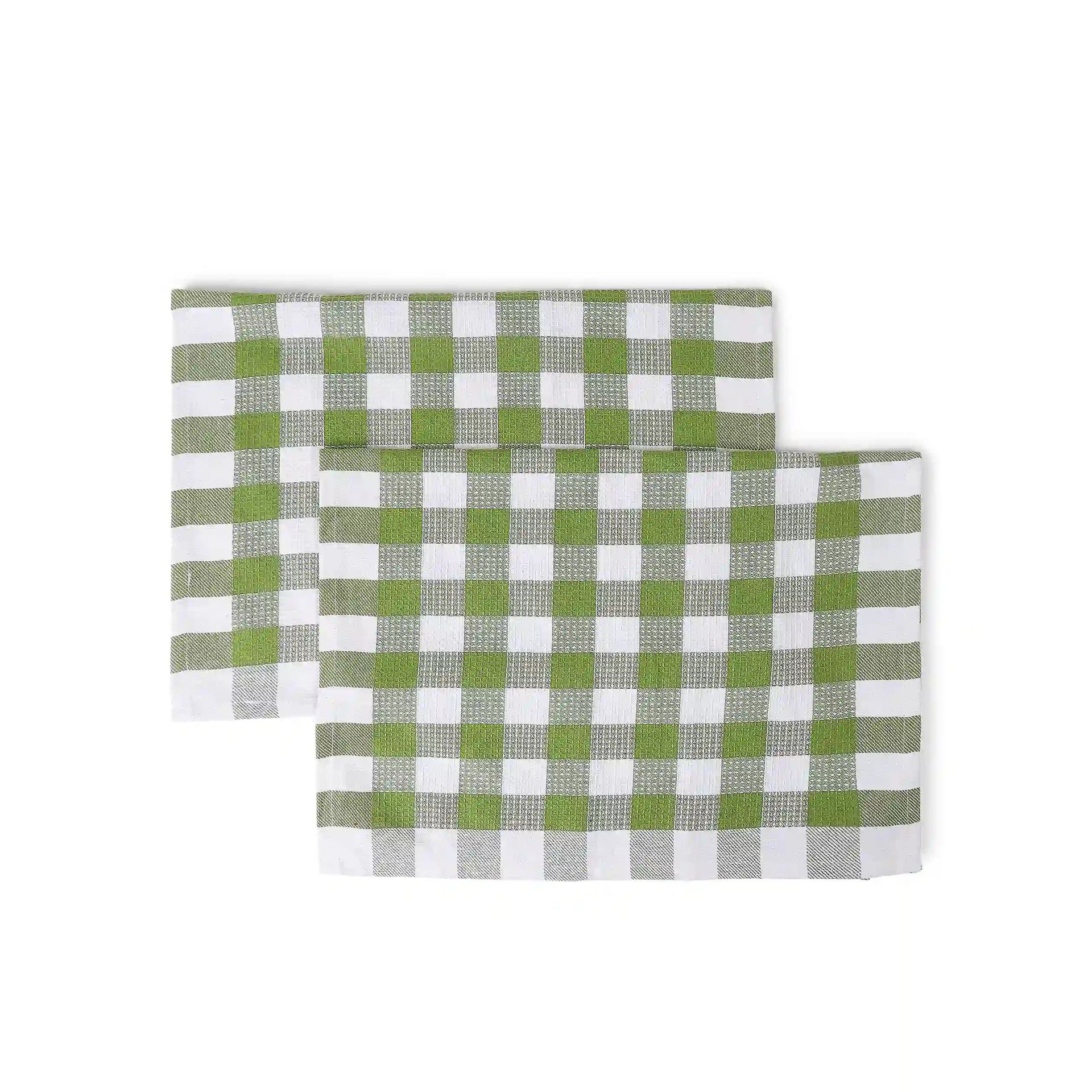 Solid Dyed Cotton Polyester blend Olive Green 20 Piece Kitchen Linen Set | Nonna's Home