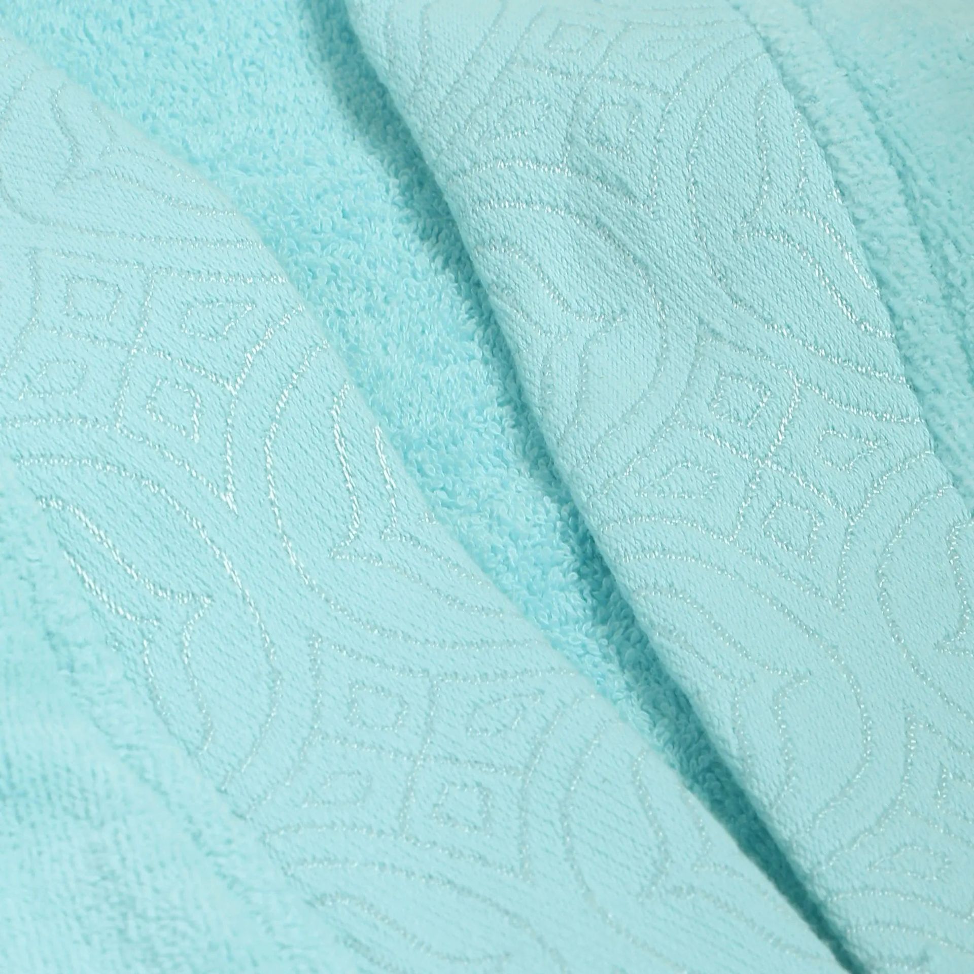 Waffle Jacquard 280 GSM 100% Cotton Aqua Medium Bath Robe | De Jacquard