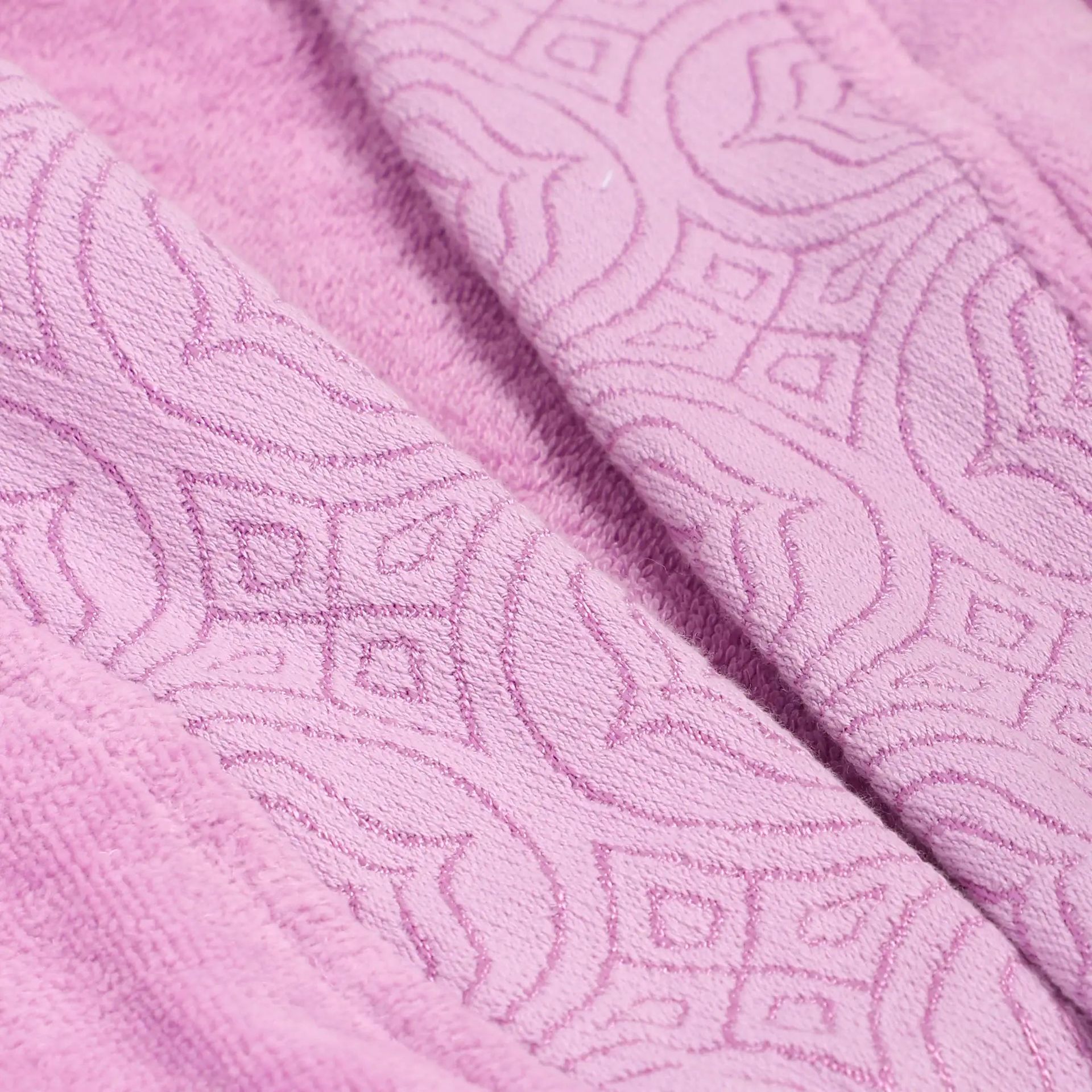 Waffle Jacquard 280 GSM 100% Cotton Lavender Medium Bath Robe | De Jacquard