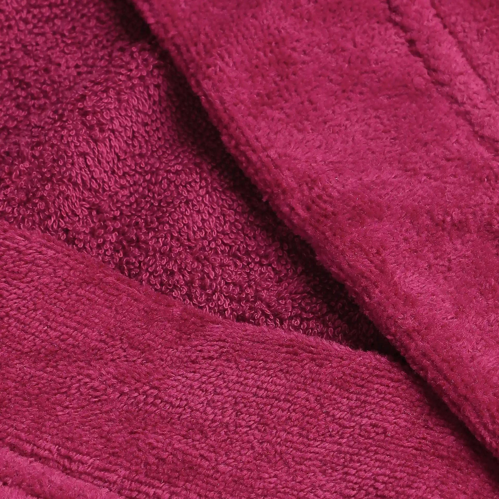 Solid Dyed 360 GSM 100% Cotton Maroon Medium Bath Robe | Paleto
