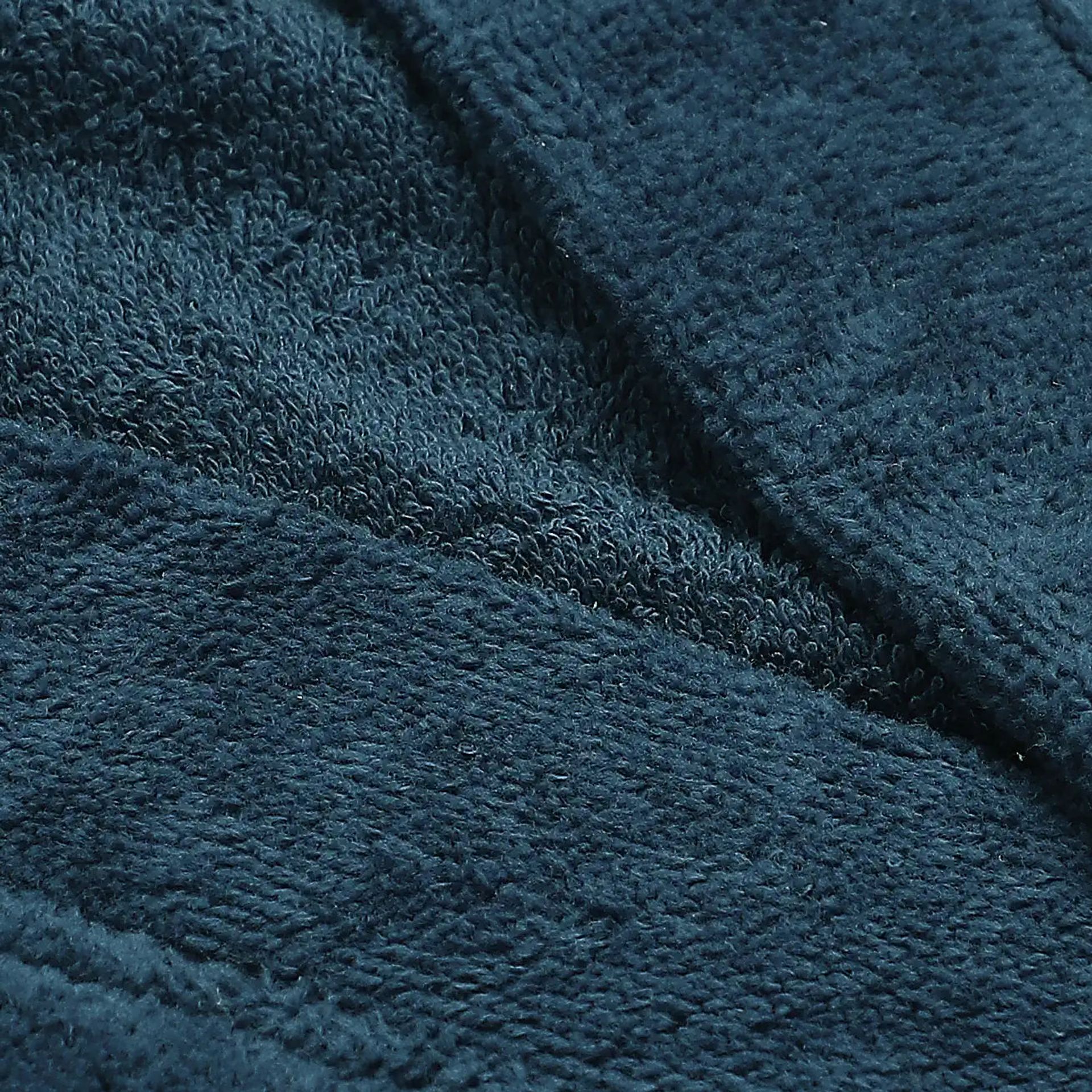 Solid Dyed 360 GSM 100% Cotton Navy Blue Medium Bath Robe | Paleto