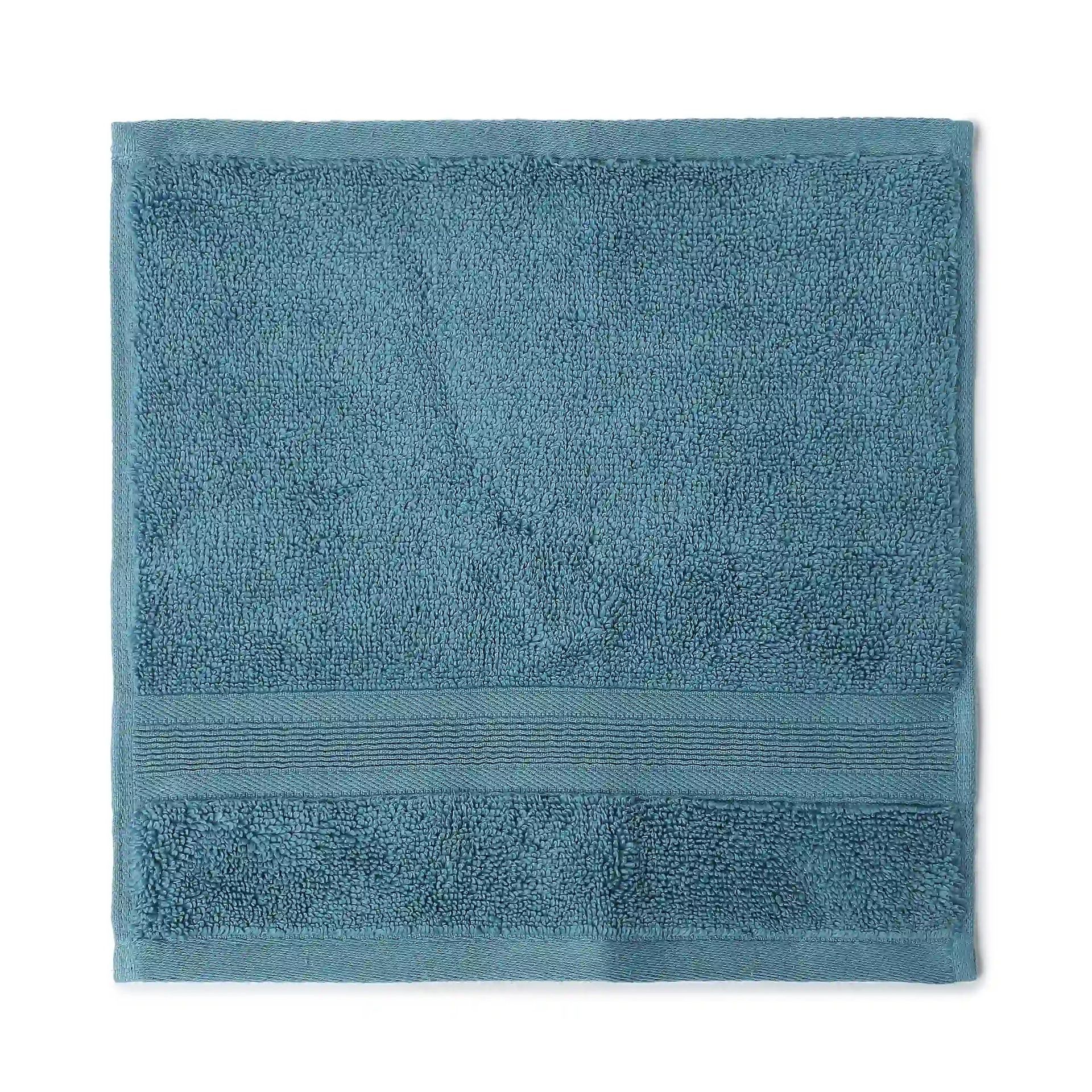 Solid Dyed 550 GSM 100% Cotton Moonlight Blue Face Towel | Pelushe