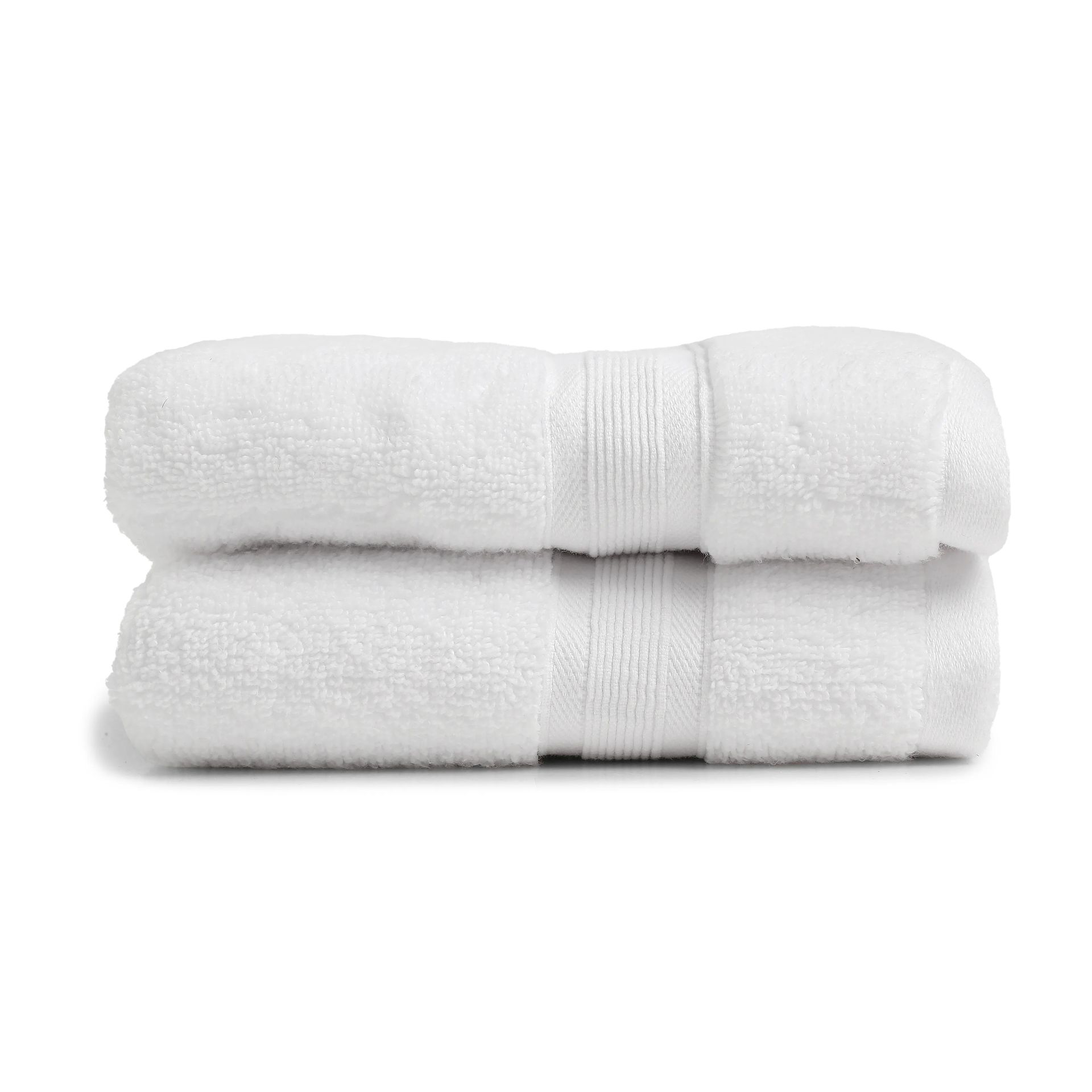Solid Dyed 550 GSM 100% Cotton Optical White Hand Towel | Pelushe