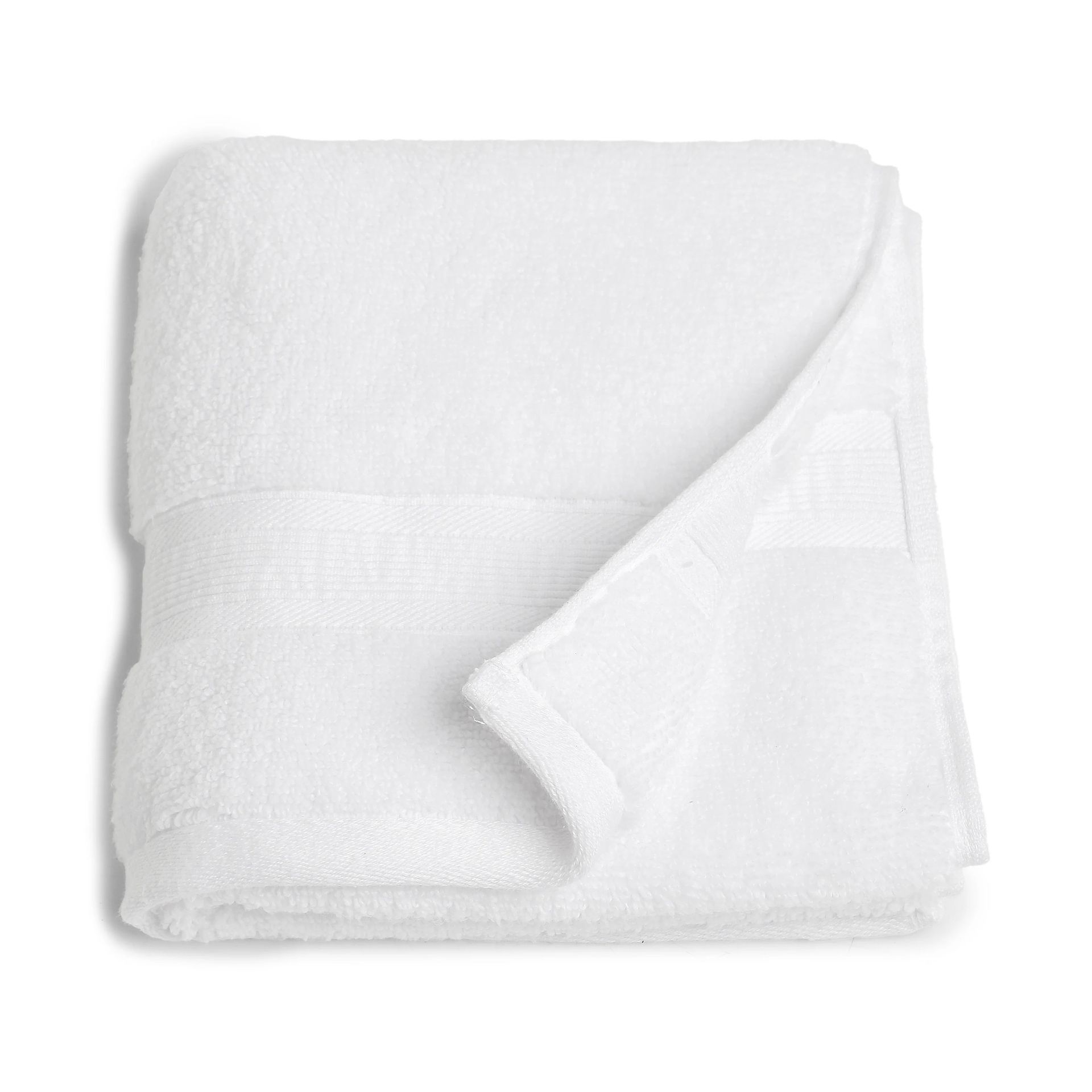 Solid Dyed 550 GSM 100% Cotton Optical White Hand Towel | Pelushe