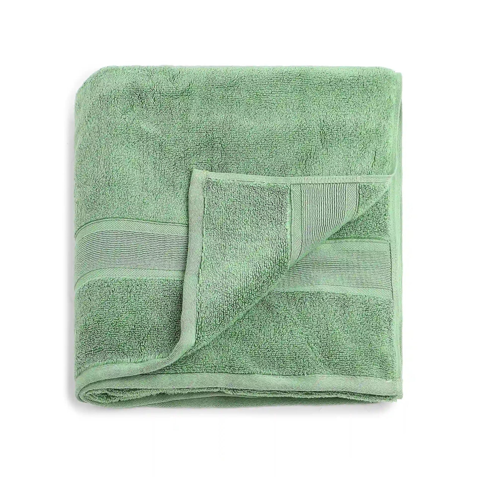 Solid Dyed 550 GSM 100% Cotton Forest Green Bath Towel | Pelushe