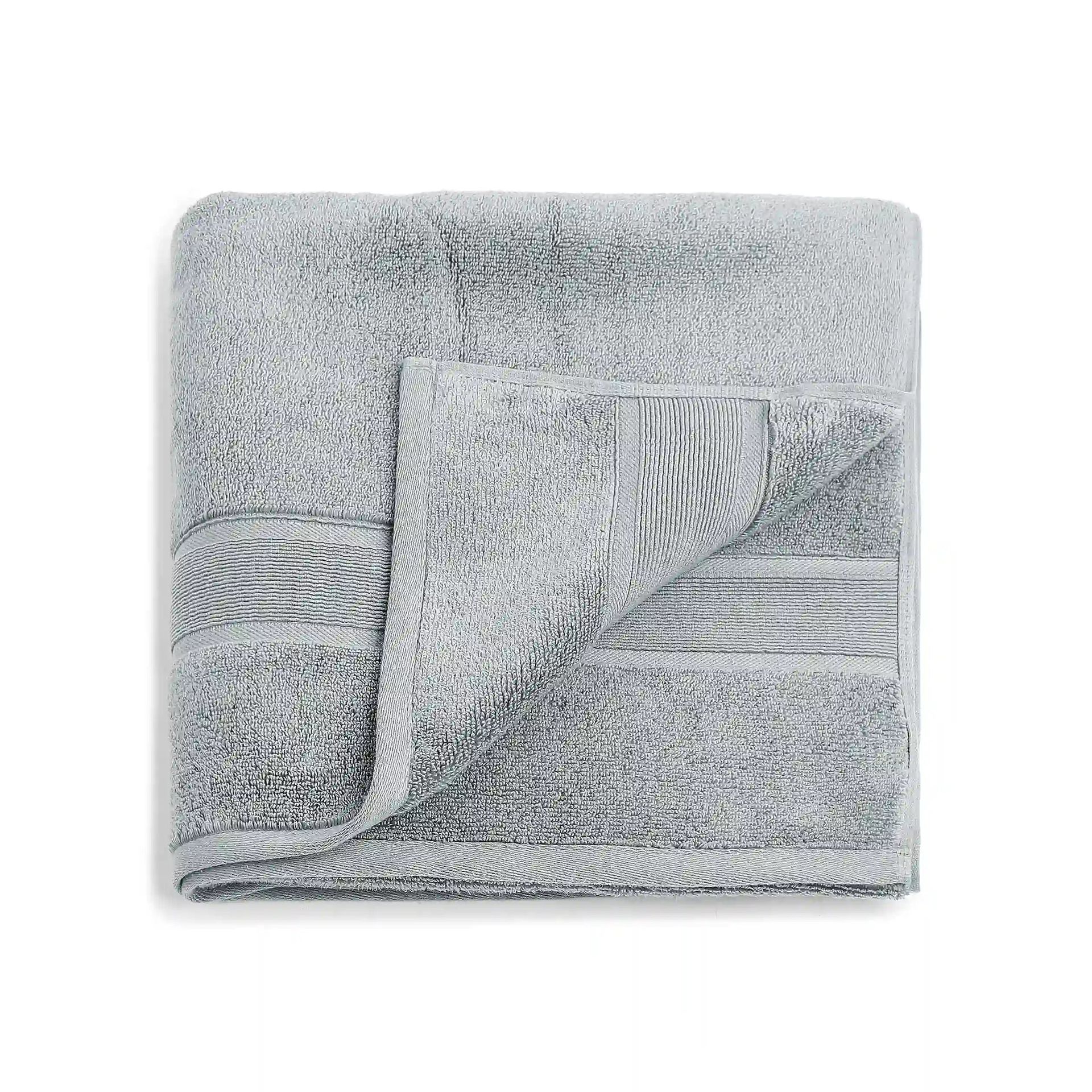 Solid Dyed 550 GSM 100% Cotton Graphite Bath Towel | Pelushe