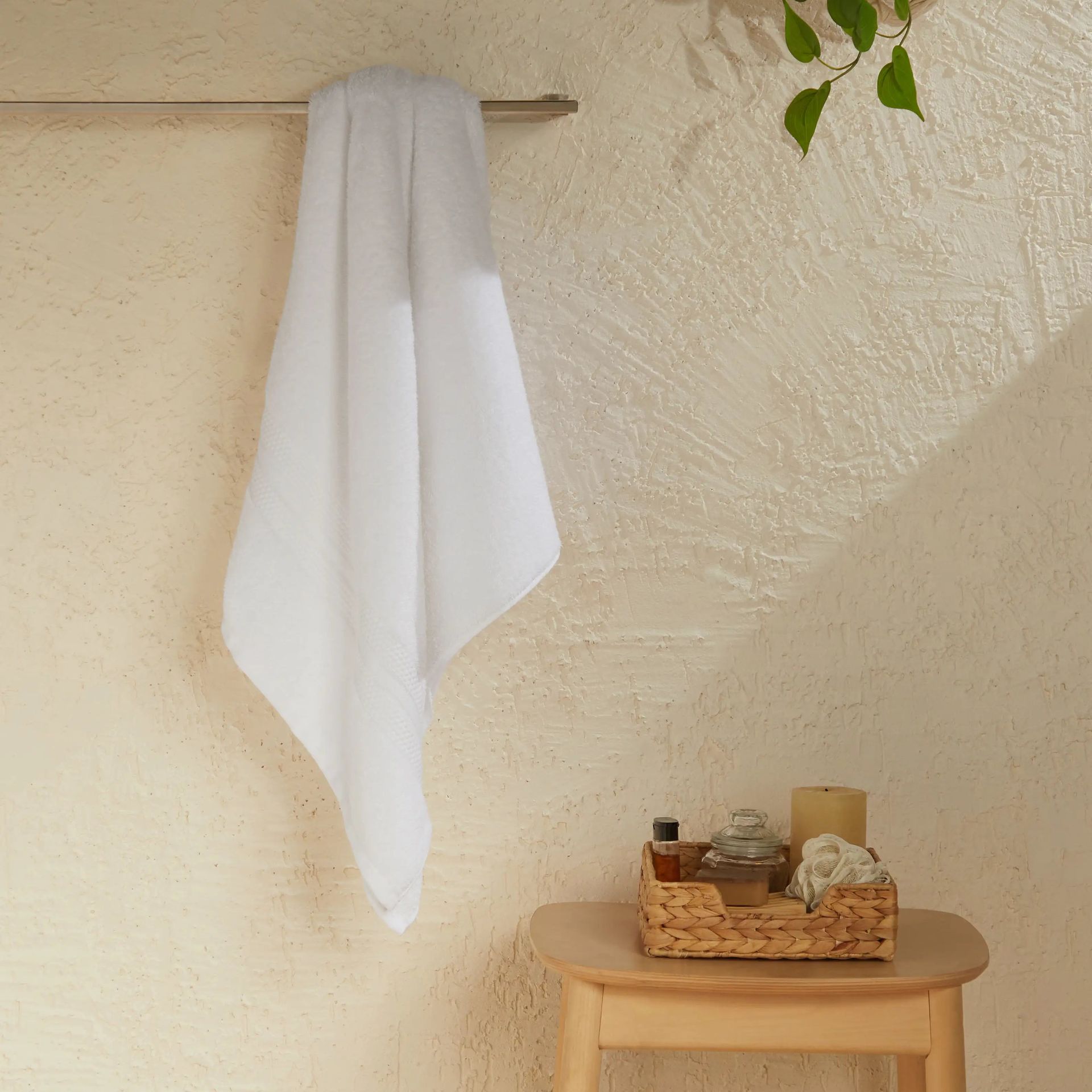 Solid Dyed 475 GSM 100% Cotton Optical White 12 Piece Towel Set | Paleto