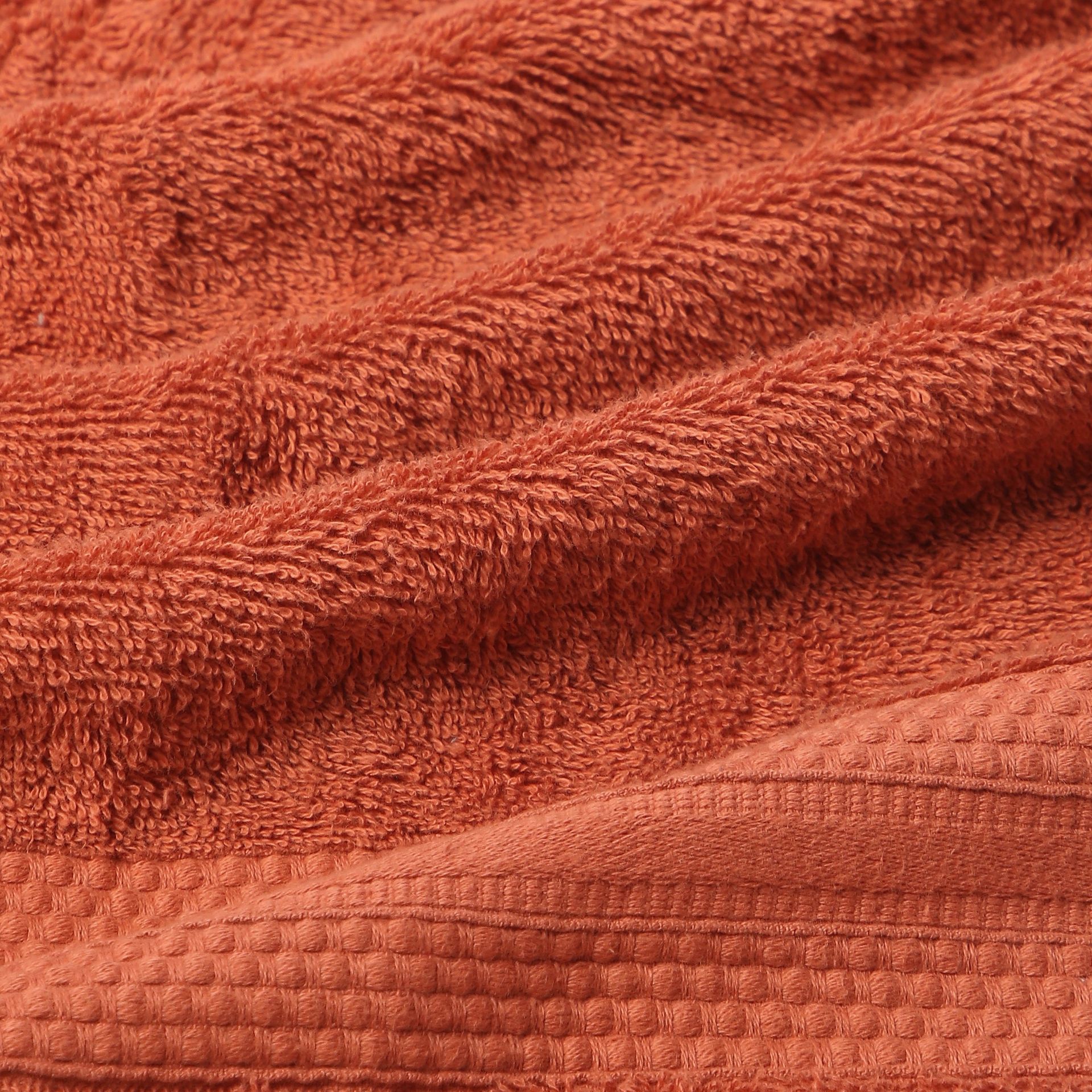 Solid Dyed 475 GSM 100% Cotton Burnt Red 12 Piece Towel Set | Paleto