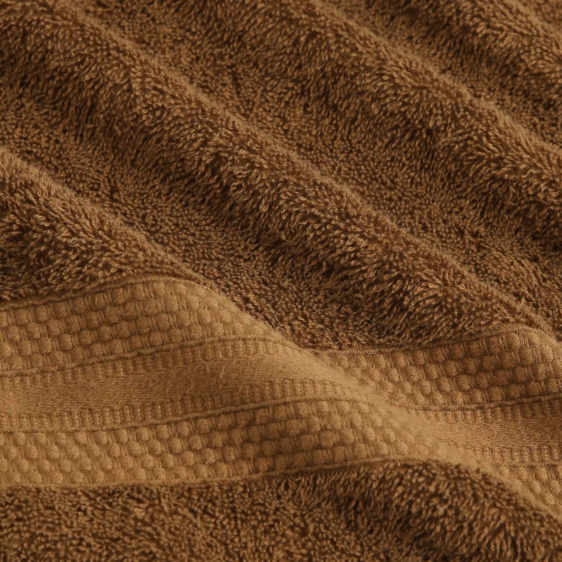 Solid Dyed 475 GSM 100% Cotton Chocolate 8 Piece Towel Set | Paleto