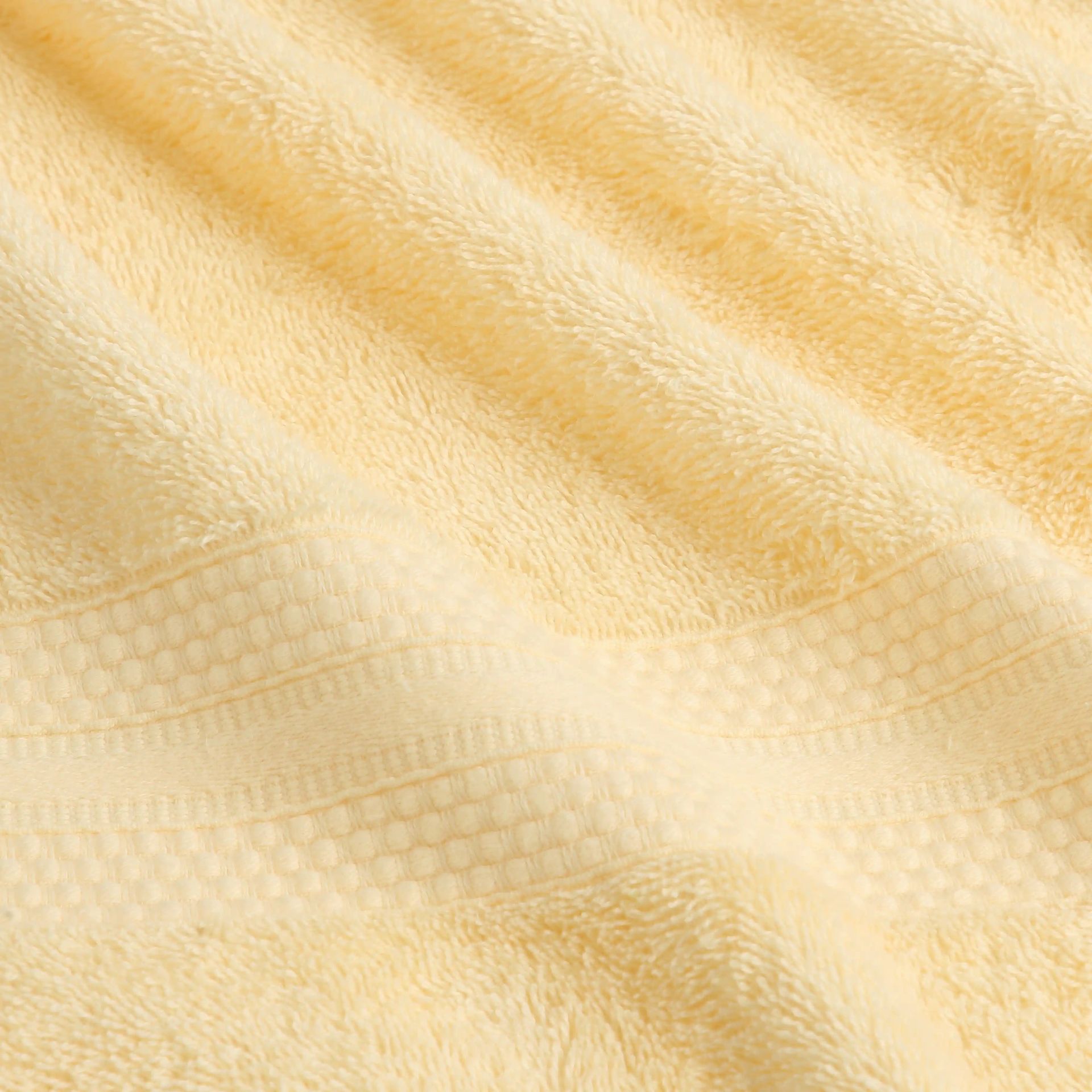Solid Dyed 475 GSM 100% Cotton Buttercream 6 Piece Towel Set | Paleto