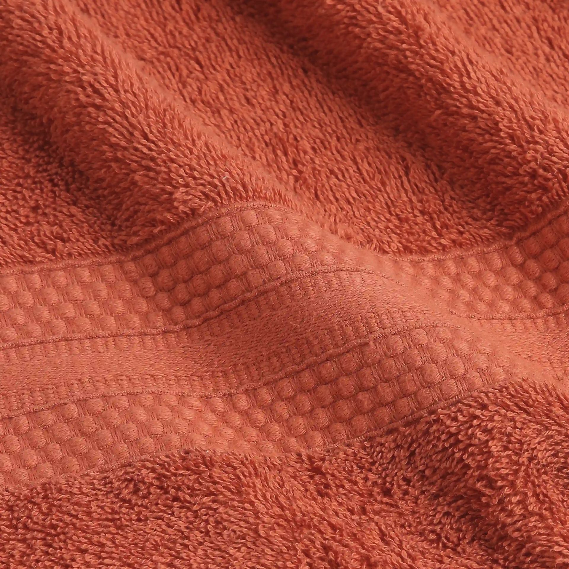 Solid Dyed 475 GSM 100% Cotton Burnt Red 6 Piece Towel Set | Paleto