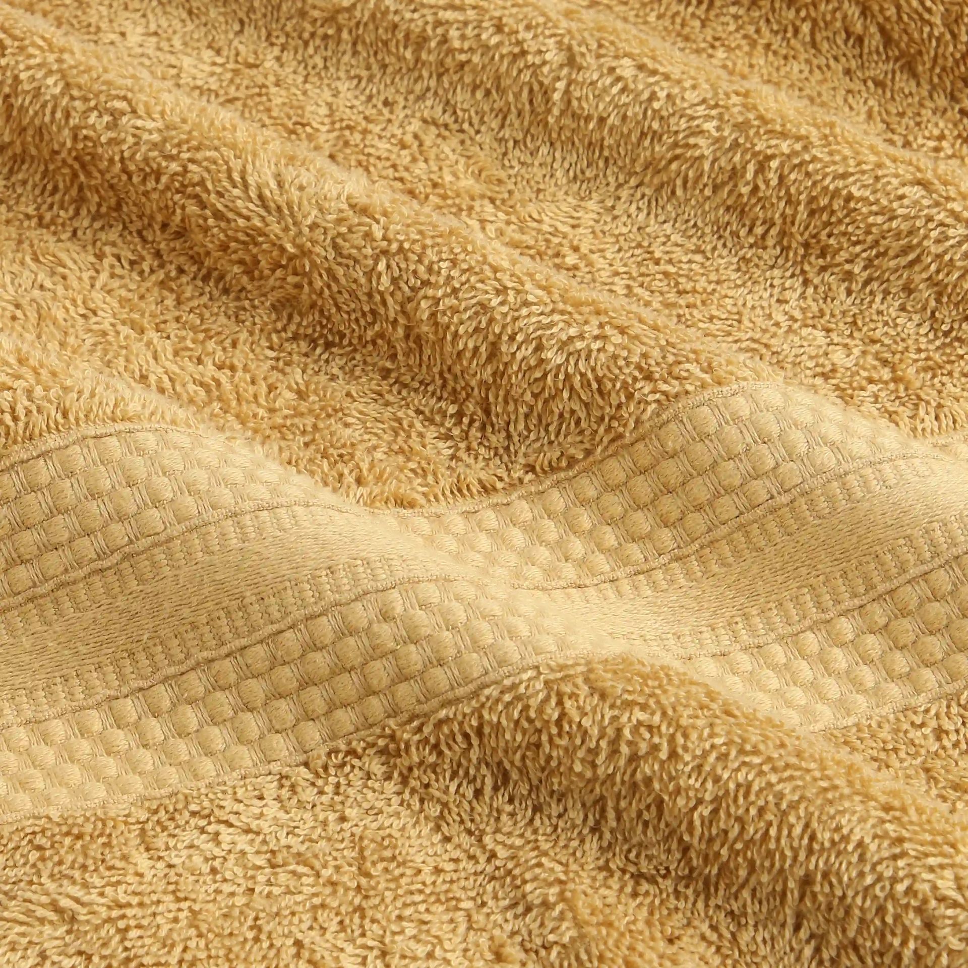 Solid Dyed 475 GSM 100% Cotton Beige 6 Piece Towel Set | Paleto