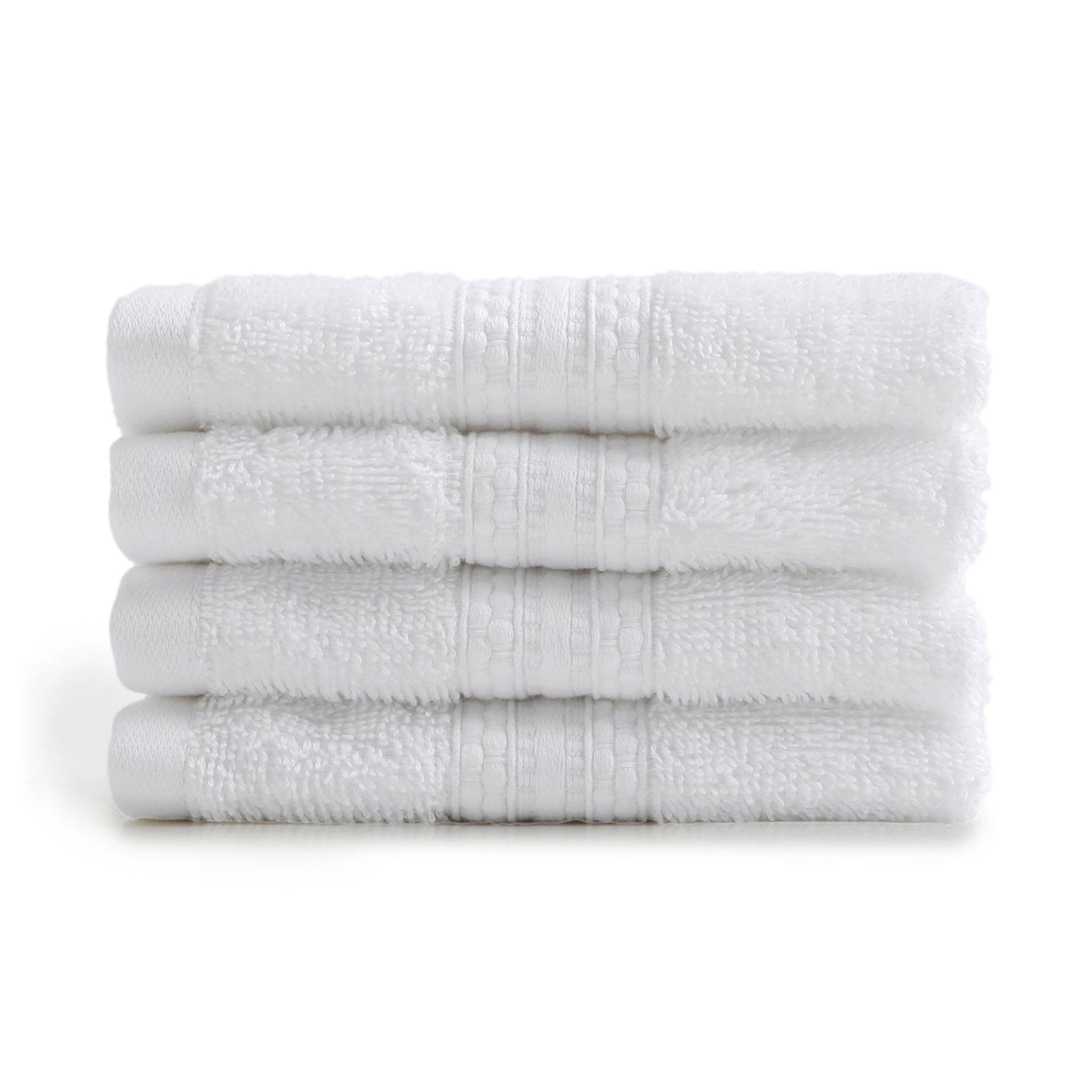 Solid Dyed 475 GSM 100% Cotton Optical White Face Towel | Paleto
