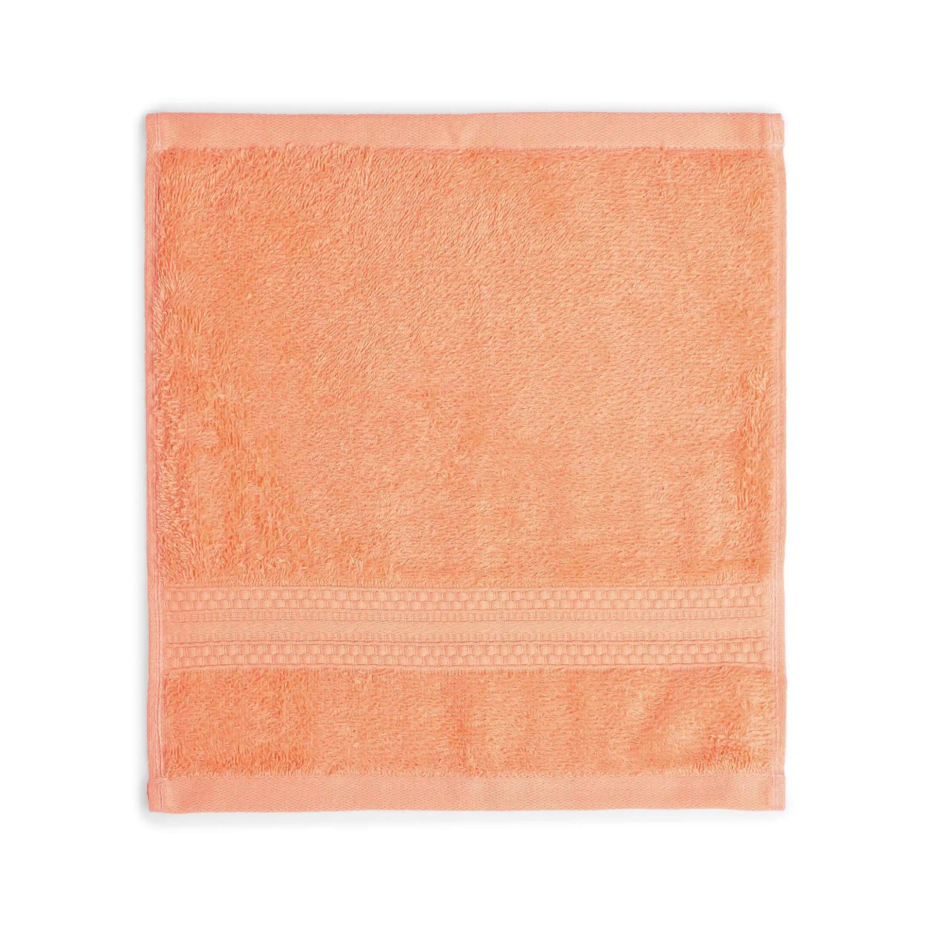 Solid Dyed 475 GSM 100% Cotton Peach Fuzz Face Towel | Paleto