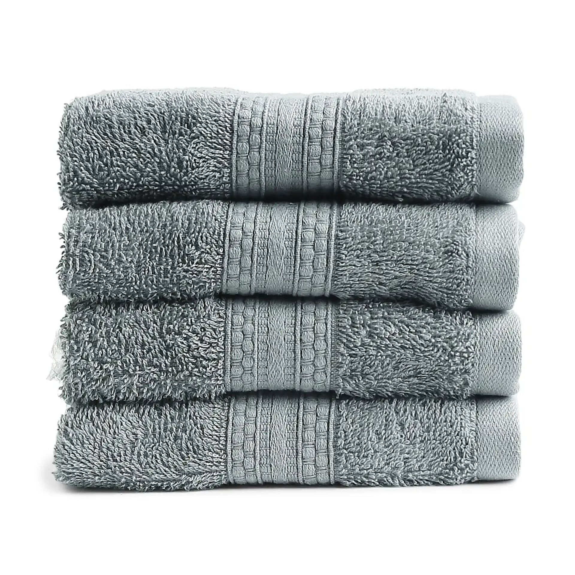 Solid Dyed 475 GSM 100% Cotton Graphite Face Towel | Paleto