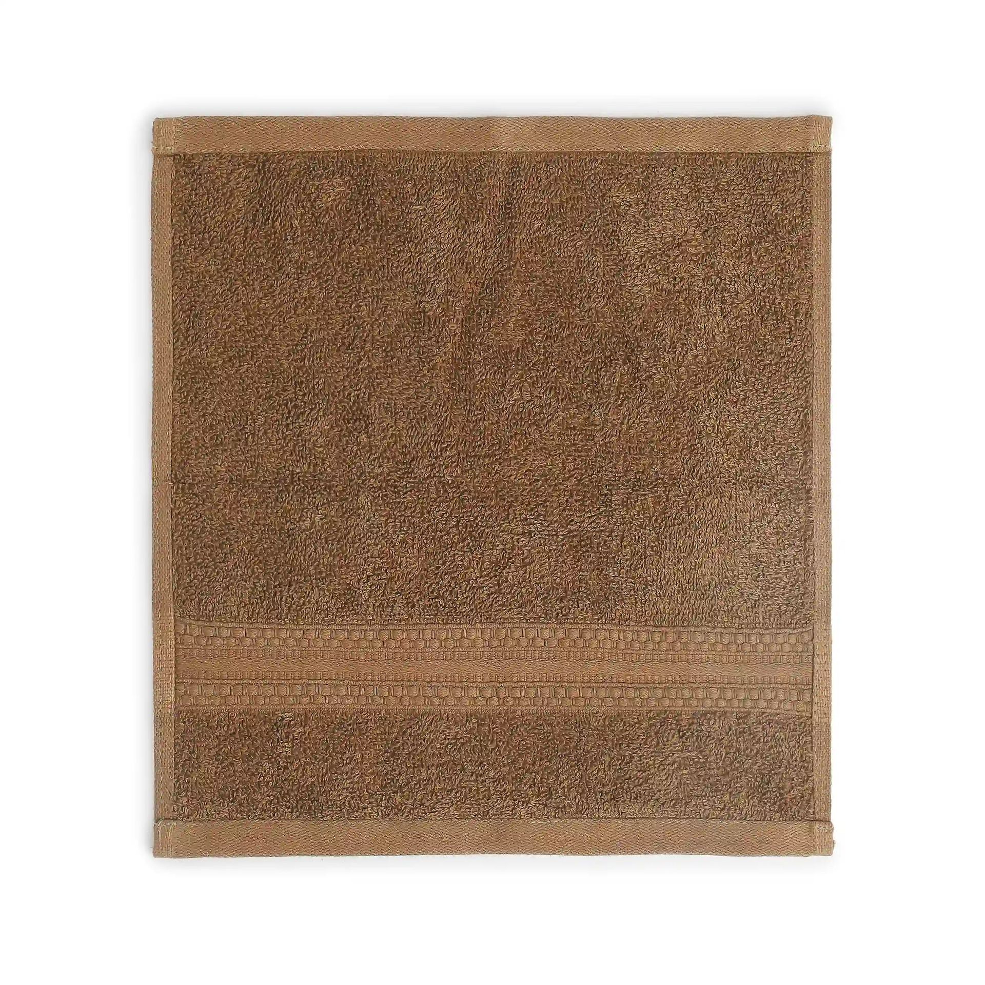 Solid Dyed 475 GSM 100% Cotton Chocolate Face Towel | Paleto