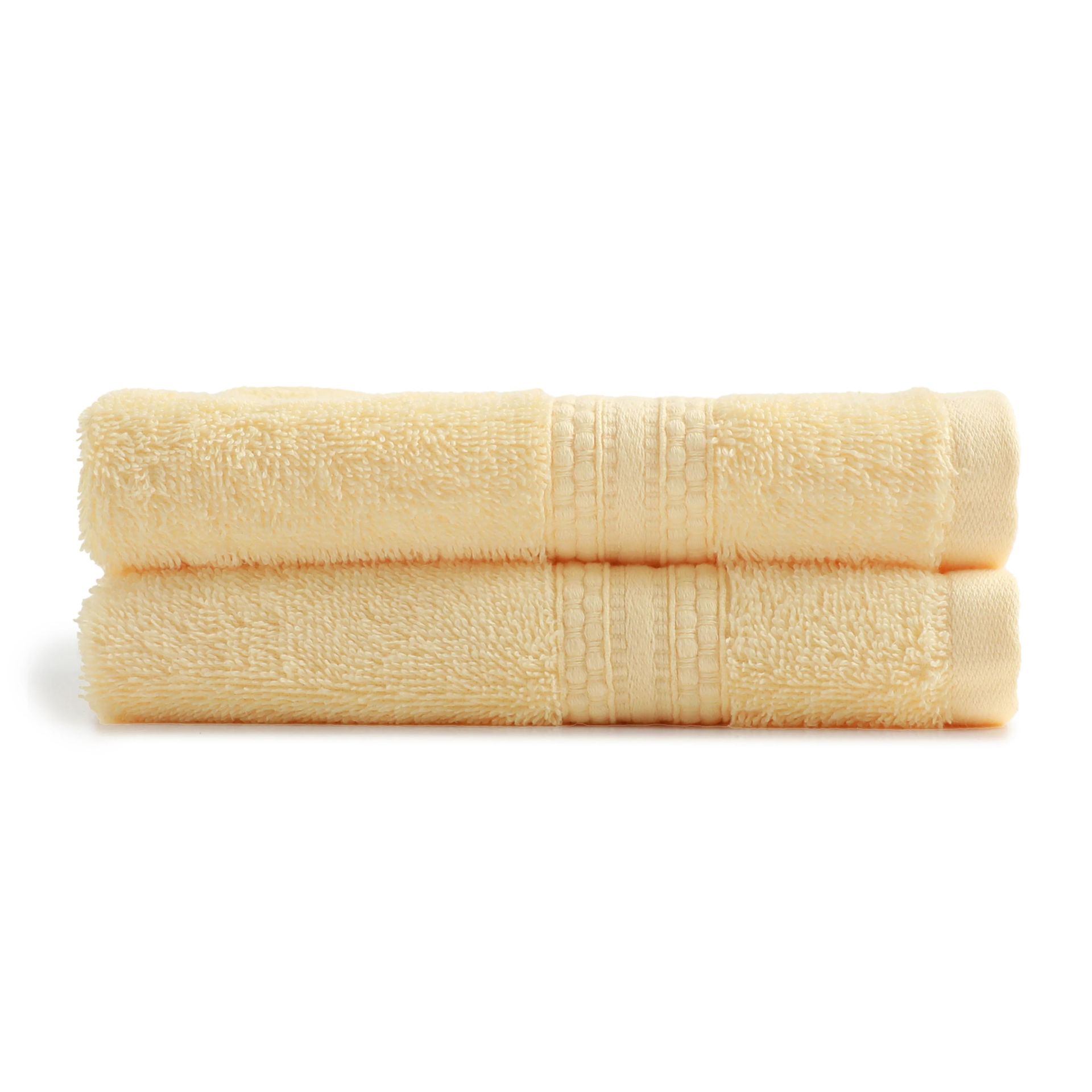 Solid Dyed 475 GSM 100% Cotton Buttercream Hand Towel | Paleto