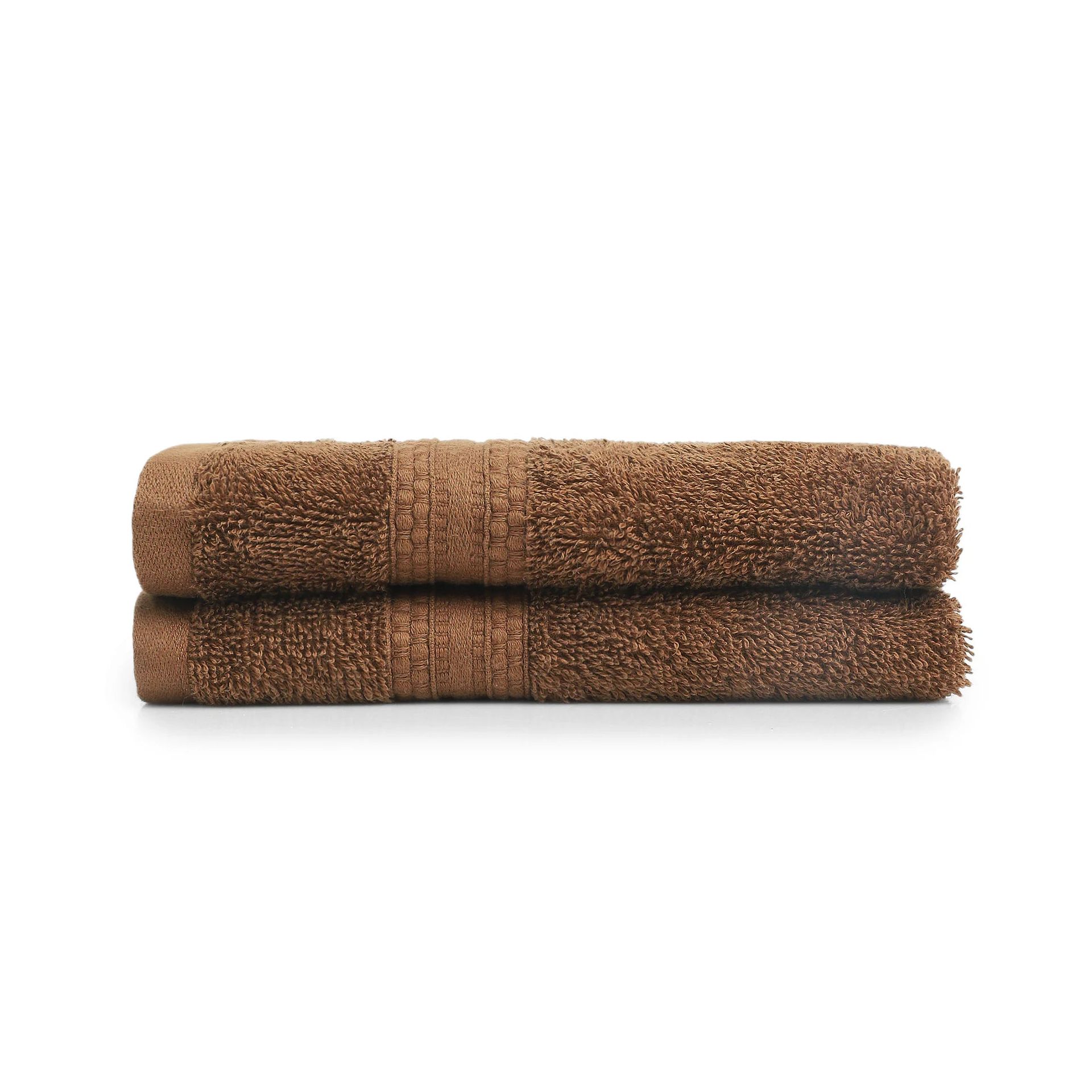 Solid Dyed 475 GSM 100% Cotton Chocolate Hand Towel | Paleto