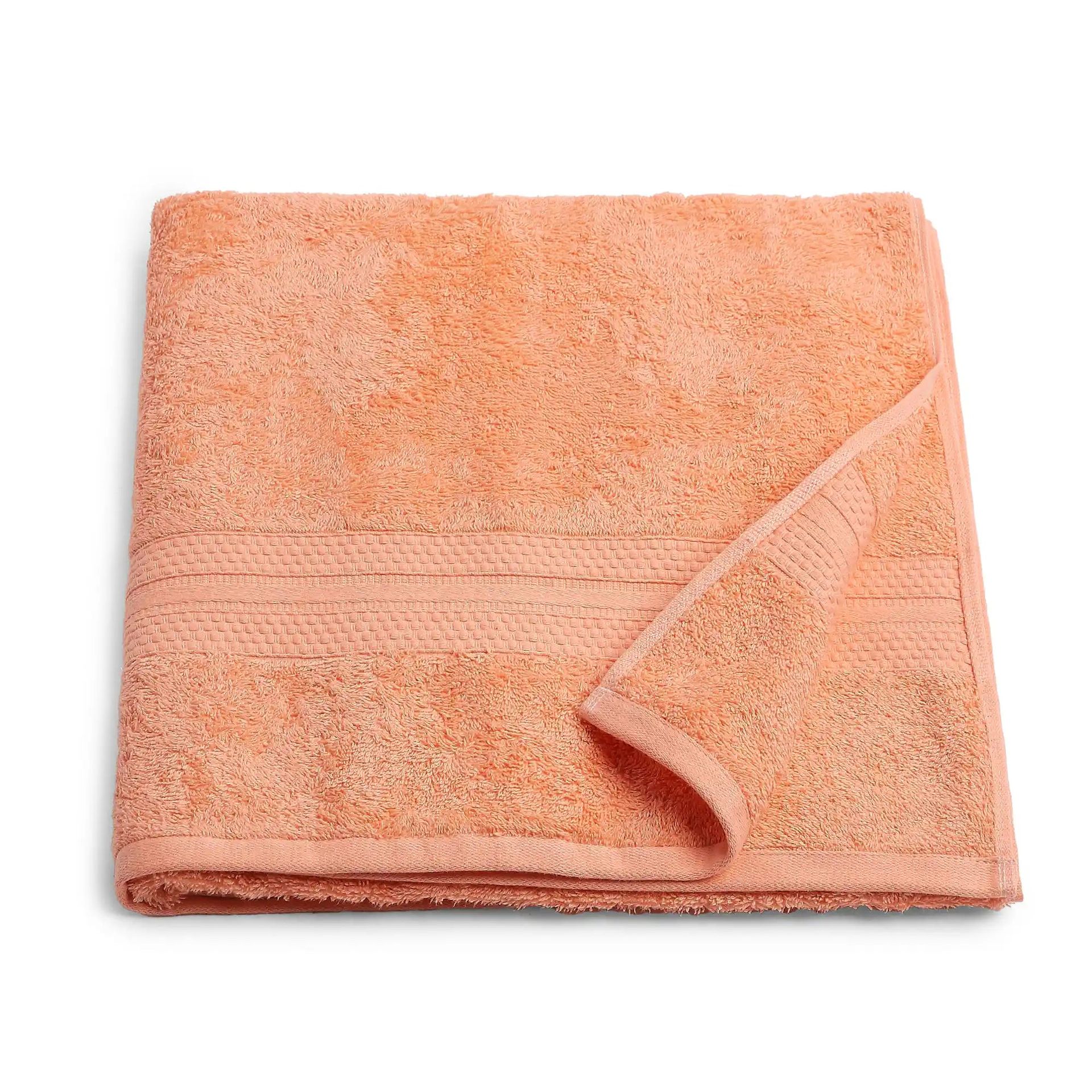 Solid Dyed 475 GSM 100% Cotton Peach Fuzz Bath Towel | Paleto