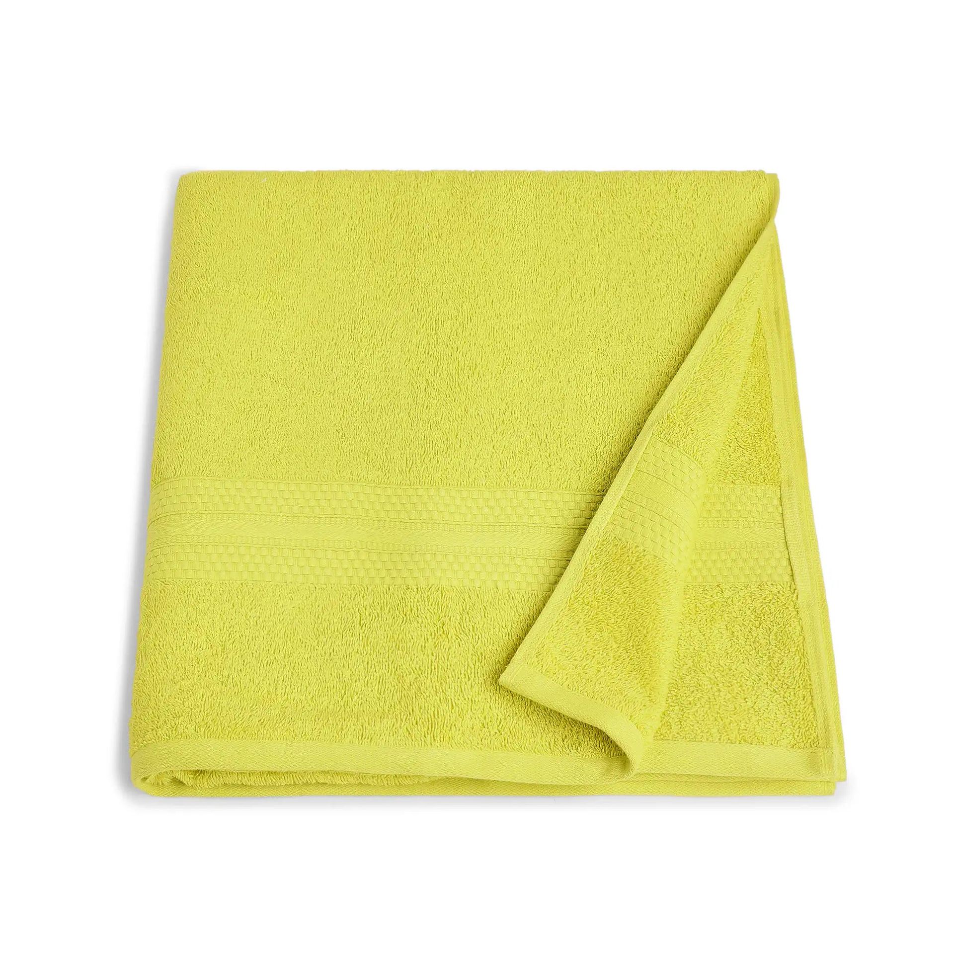 Solid Dyed 475 GSM 100% Cotton Apple Green Bath Towel | Paleto