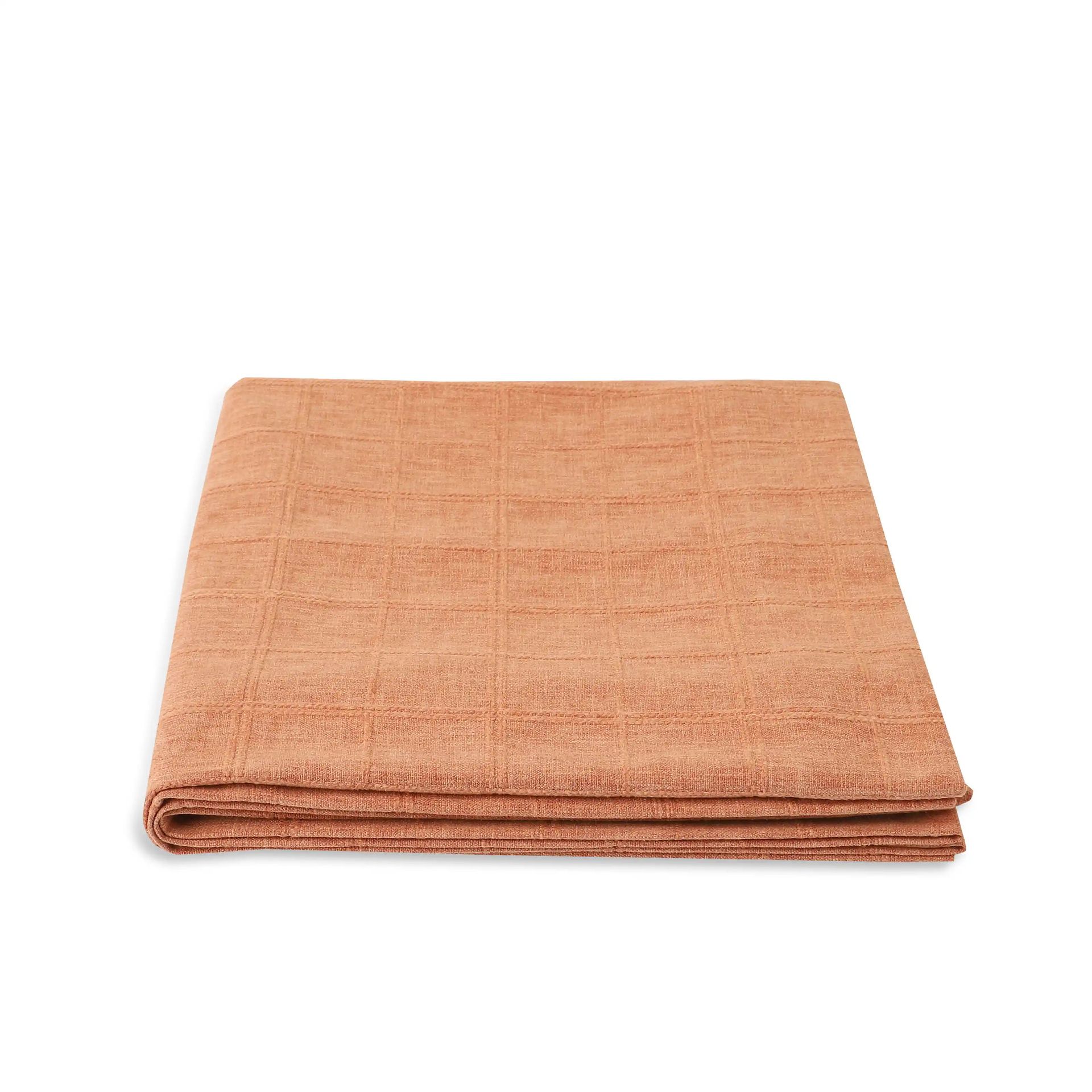 Solid Dyed 355 GSM 50% Cotton Red 4 Seater Table Cloth | Kaleida