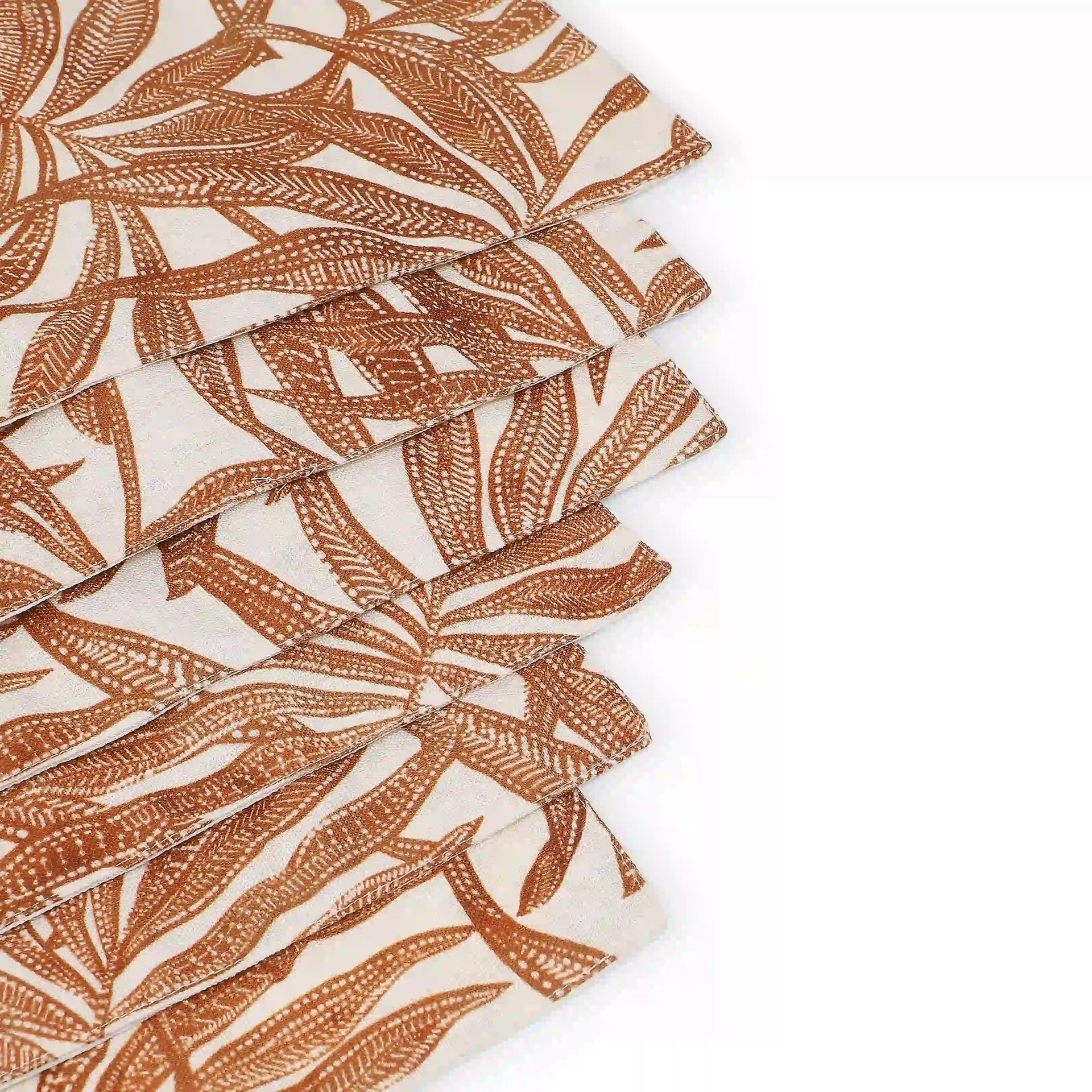 Tropical 319 GSM 100% Polyester Rust Set of 4 Table Mat | Nonna's Home