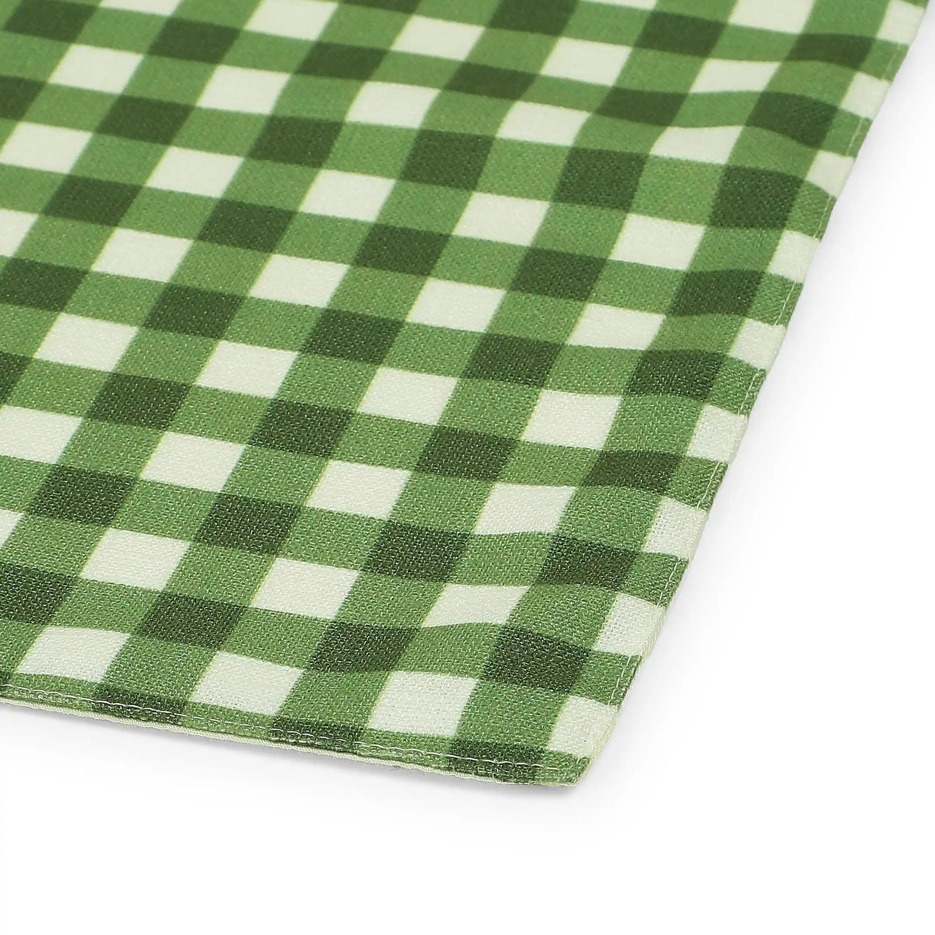 Big Gingham 319 GSM 100% Polyester Green Set of 6 Table Mat | Nonna's Home