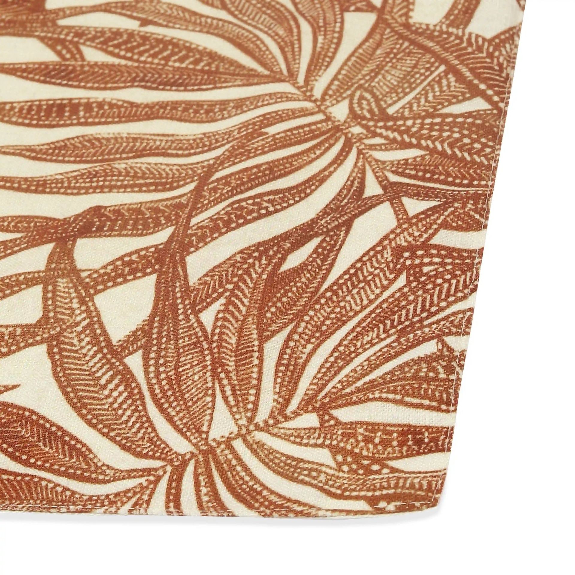 Tropical 319 GSM 100% Polyester Rust Table Runner | Nonna's Home
