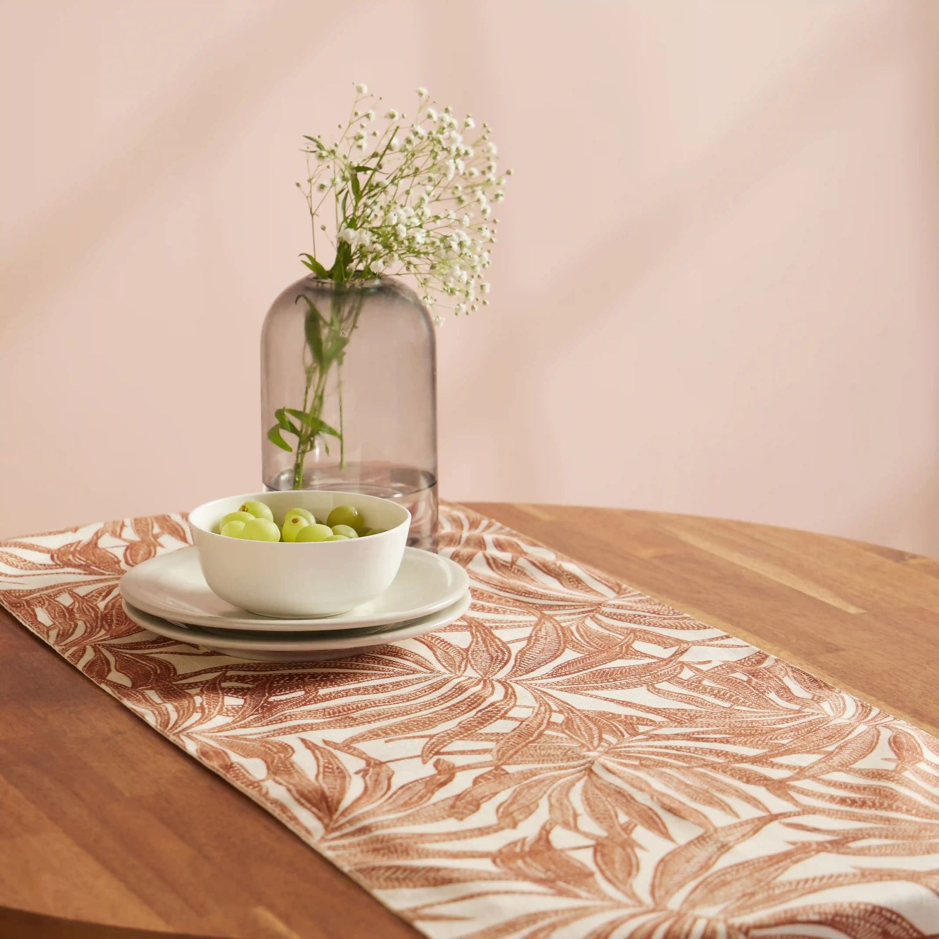 Tropical 319 GSM 100% Polyester Rust Table Runner | Nonna's Home
