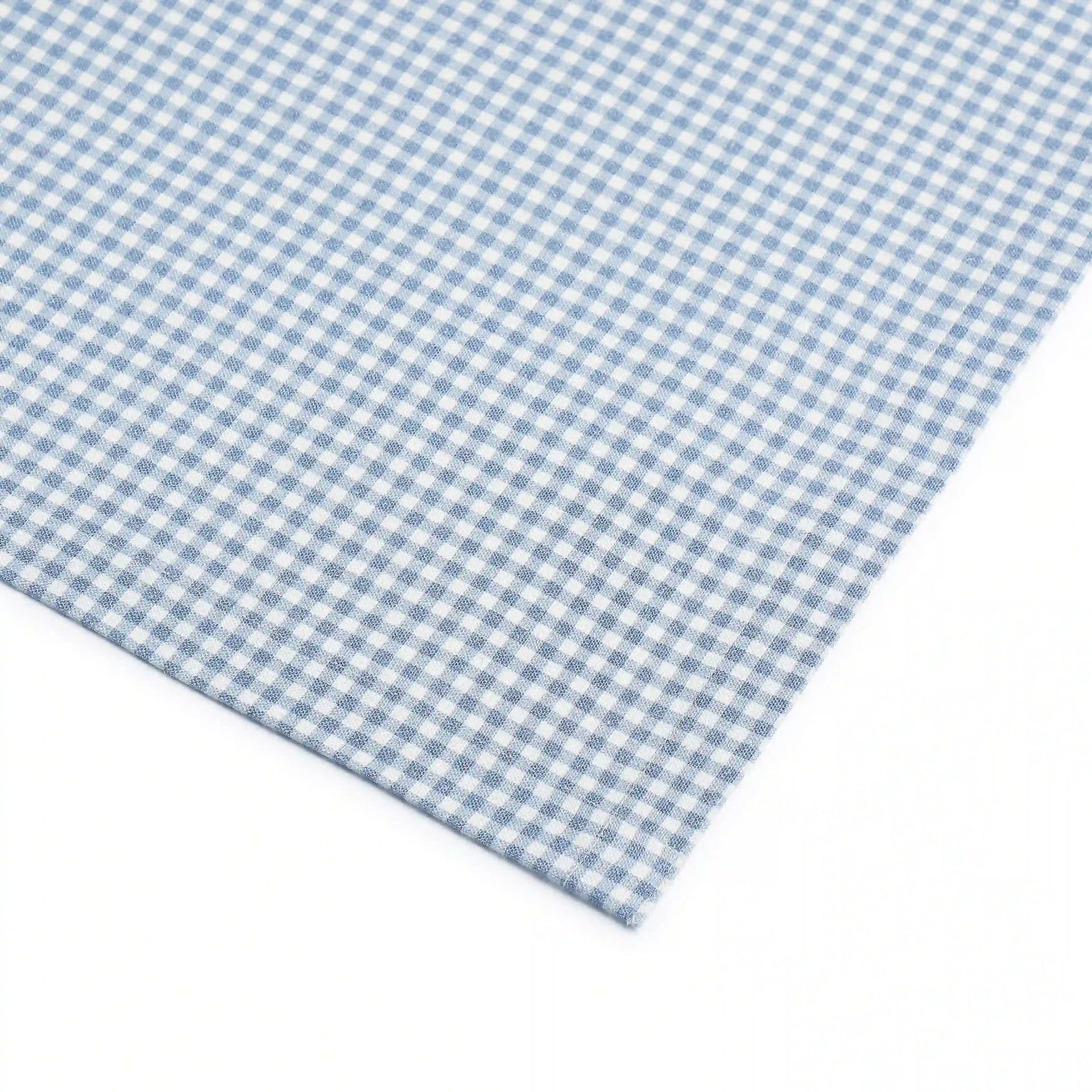 Small Gingham 280 GSM 100% Cotton Blue Set of 4 Table Napkin | Nonna's Home