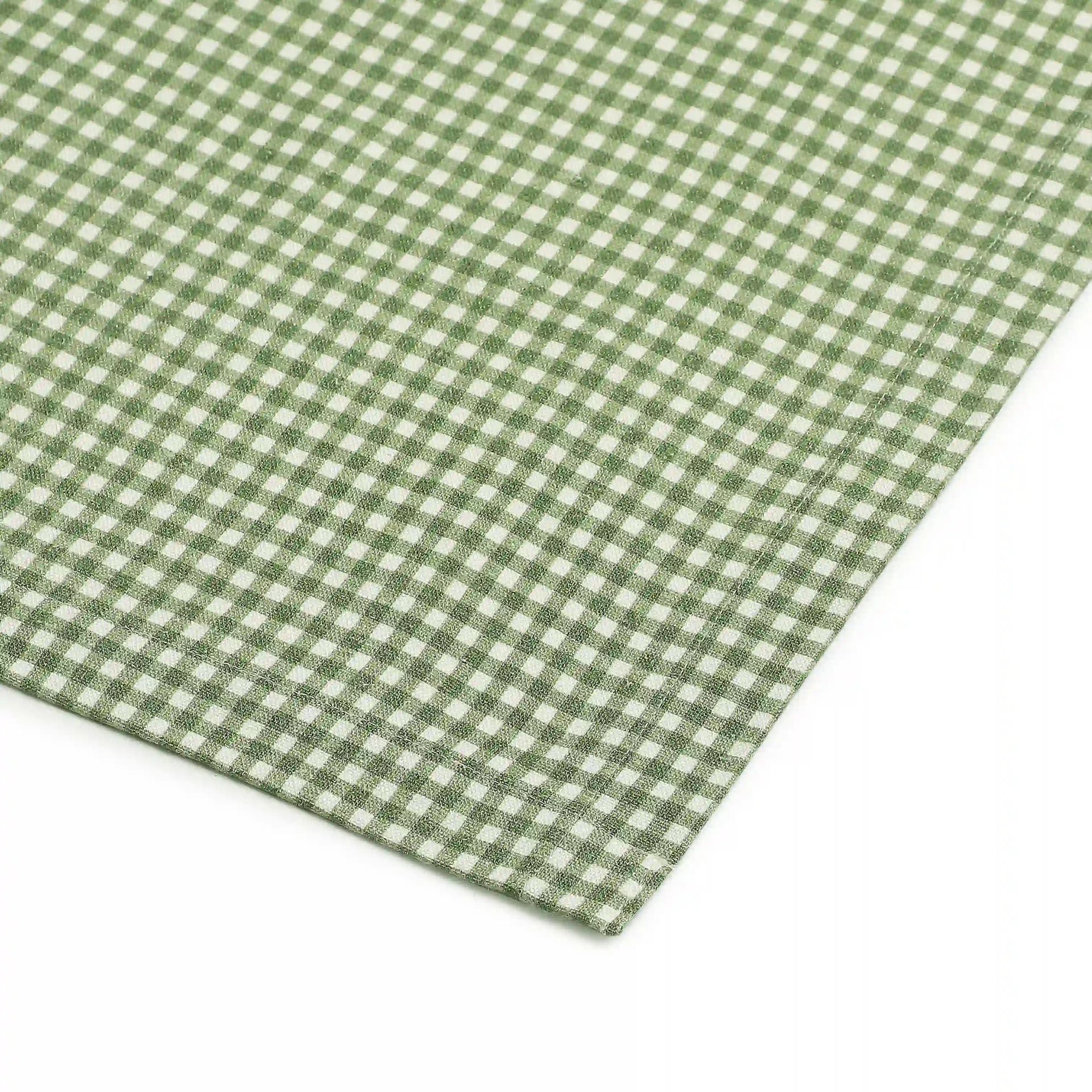 Small Gingham 280 GSM 100% Cotton Green Set of 4 Table Napkin | Nonna's Home