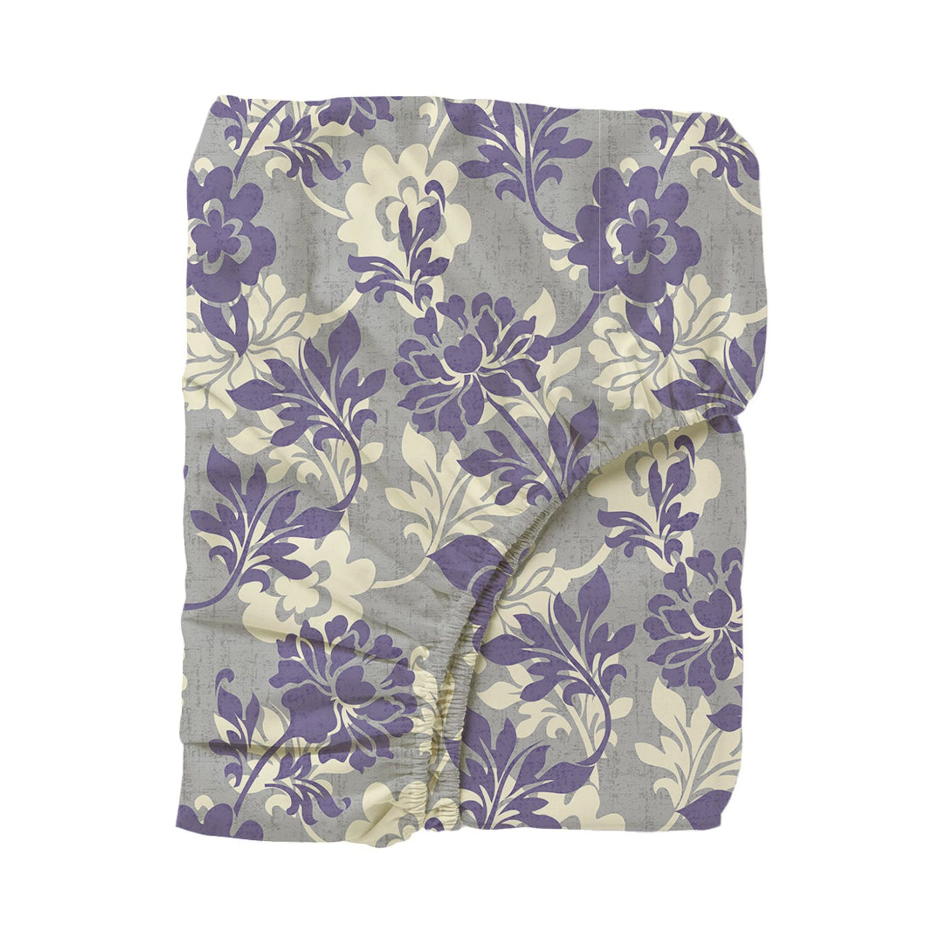 Floral 120 GSM Microfibre Blue Green Queen Fitted Sheet Set | Serene Nest