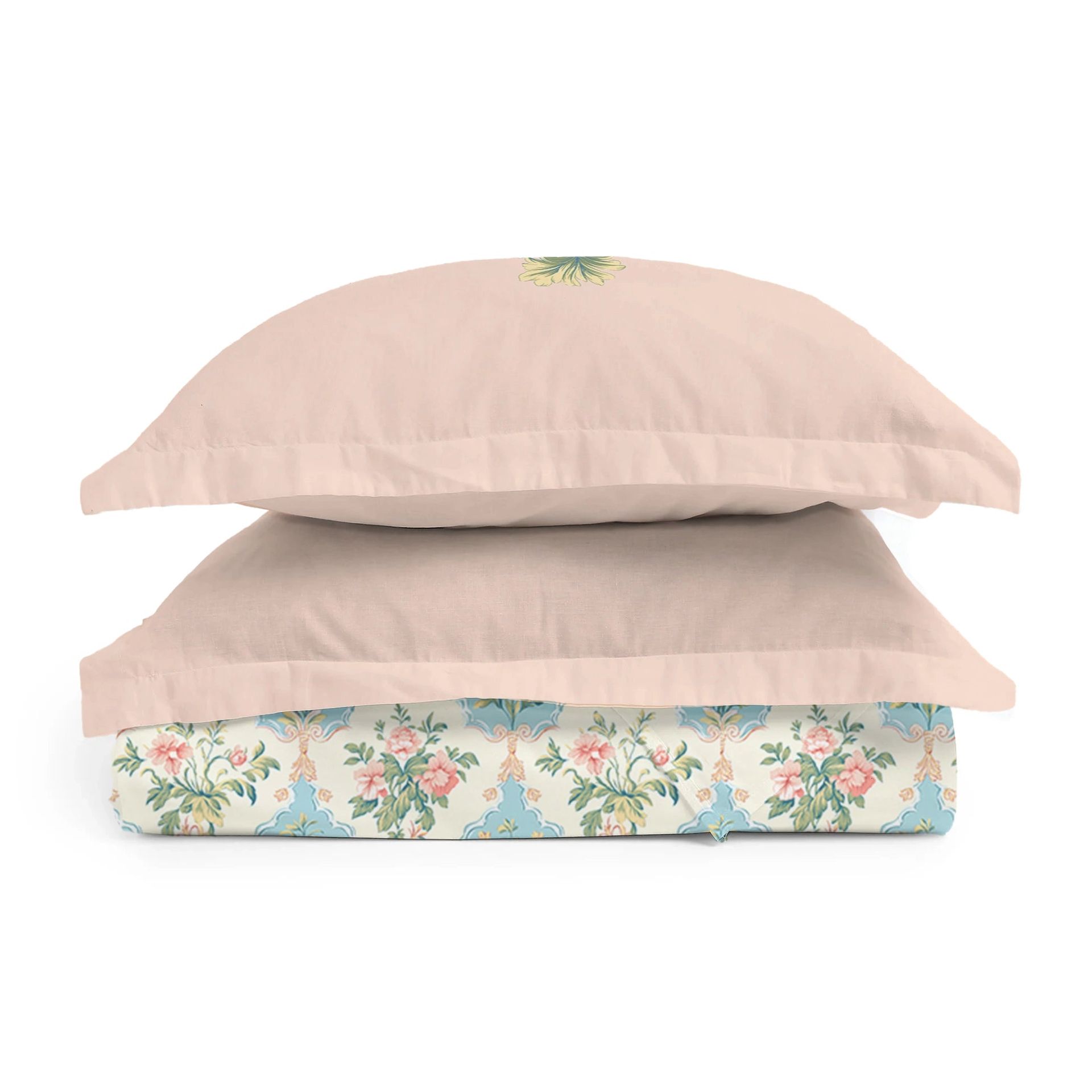 Floral 220 TC 100% Premium Cotton Flamingo Pink Super King Bedsheet Set | Udyan Tales