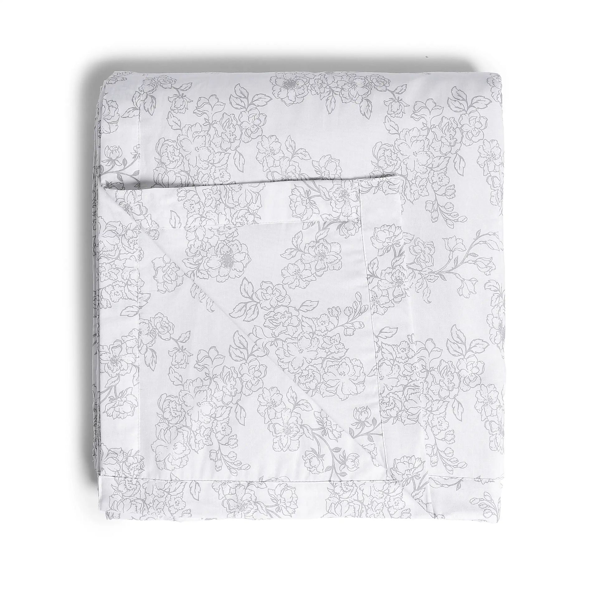 Floral 144 TC 100% Cotton Grey Double Dohar | Bloomshire Classic