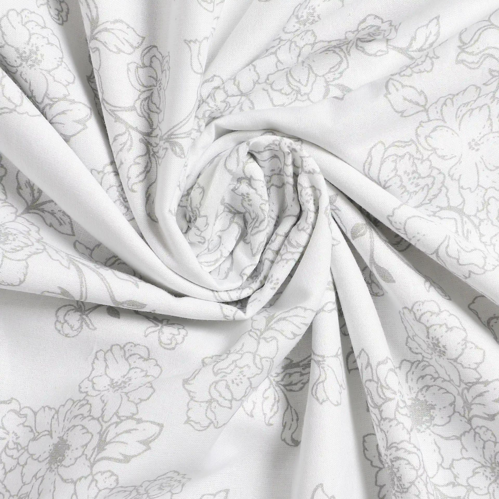 Floral 144 TC 100% Cotton Grey Double Dohar | Bloomshire Classic