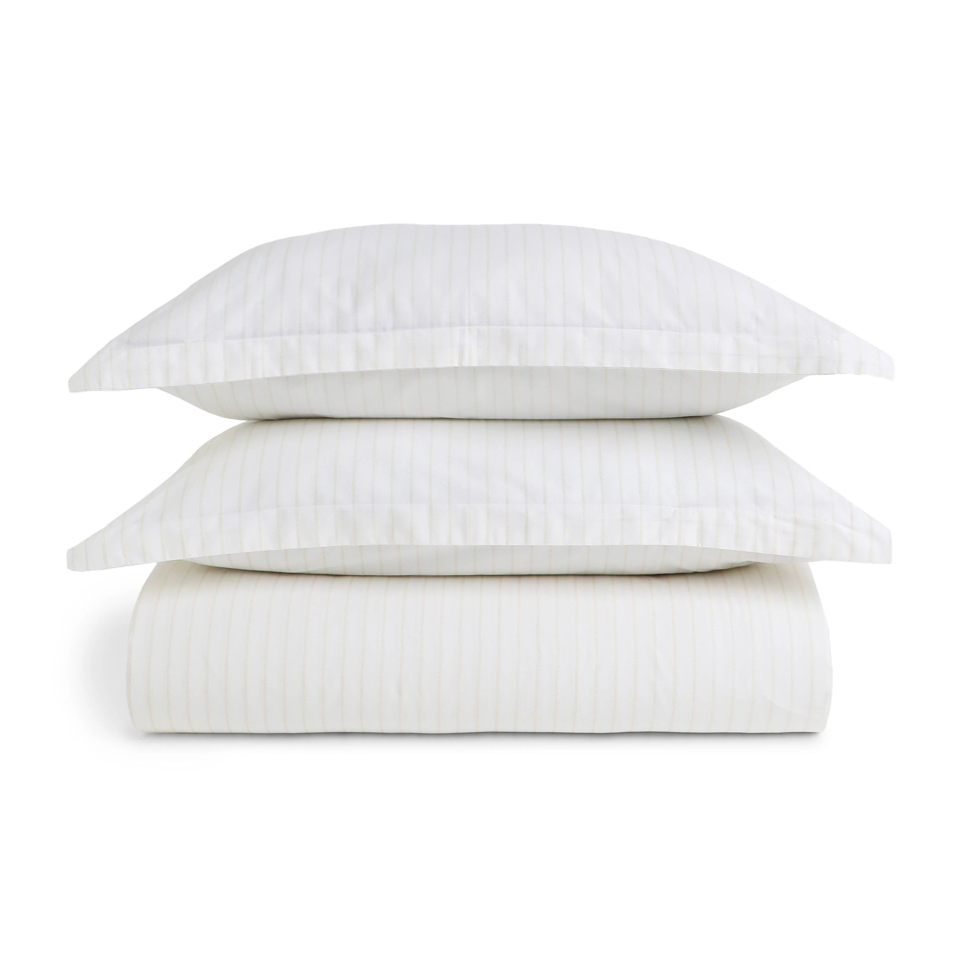 Geometric 144 TC 100% Cotton Beige Queen Fitted Sheet Set | Bloomshire Classic