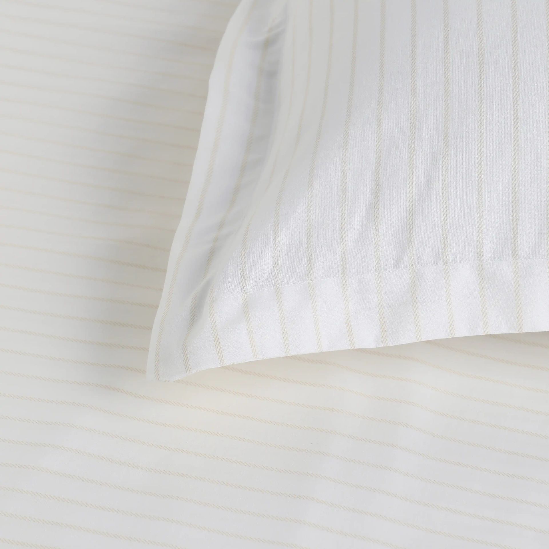 Geometric 144 TC 100% Cotton Beige Queen Fitted Sheet Set | Bloomshire Classic
