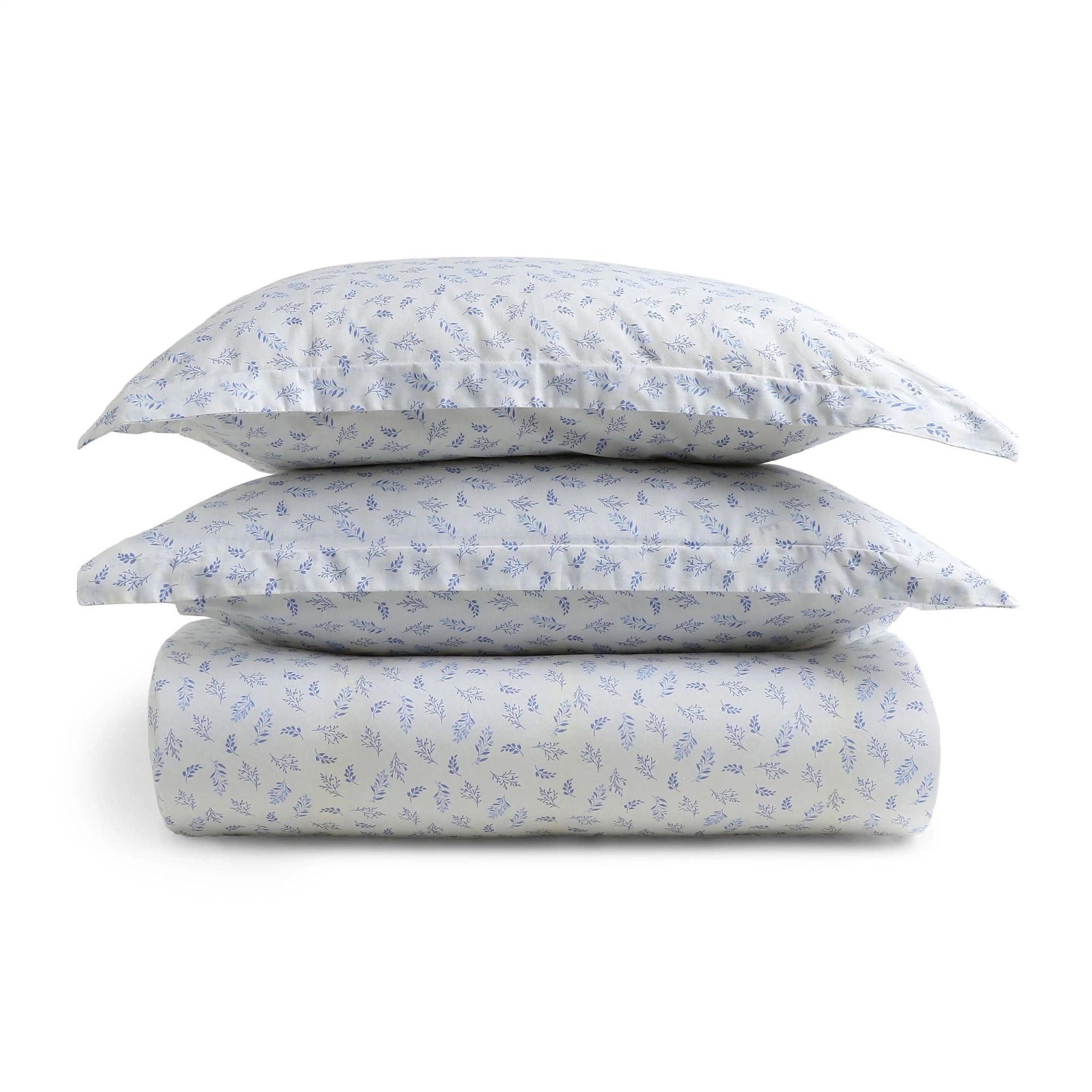 Floral 144 TC 100% Cotton Purple Queen Fitted Sheet Set | Bloomshire Classic