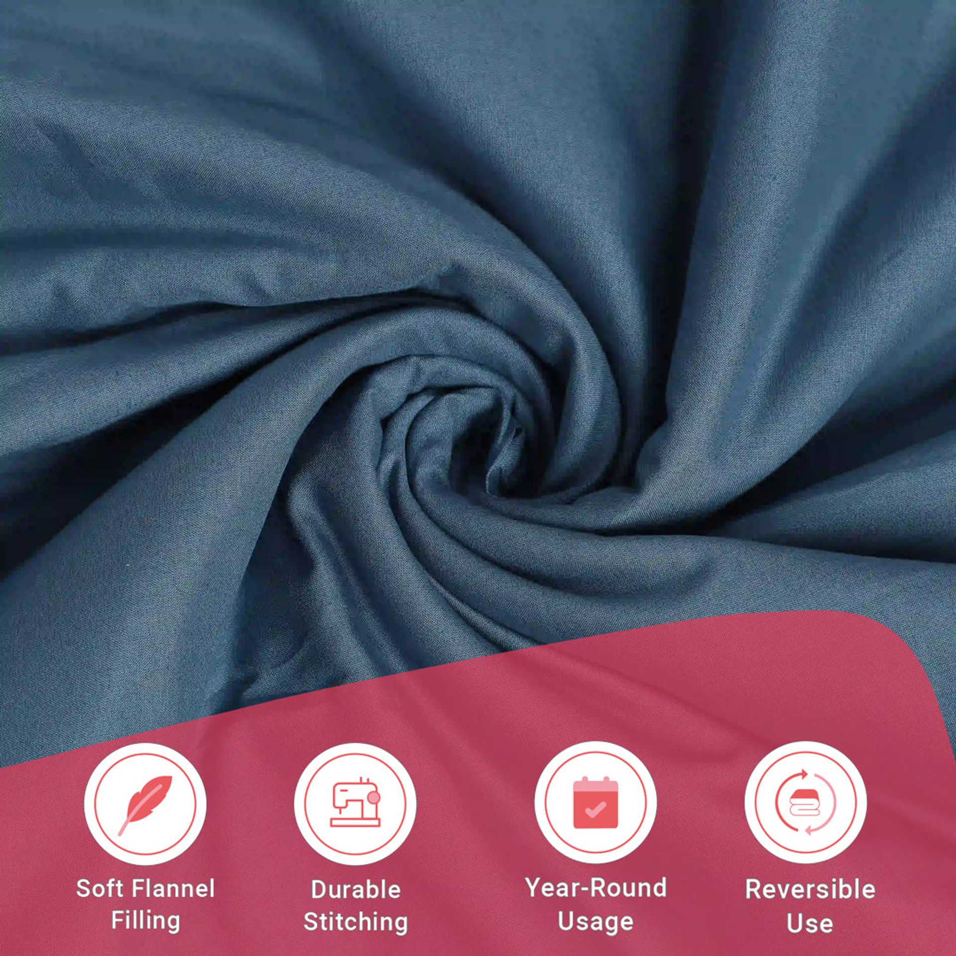 Solid Dyed 144 GSM 100% Cotton Mineral Double Dohar | Paleto