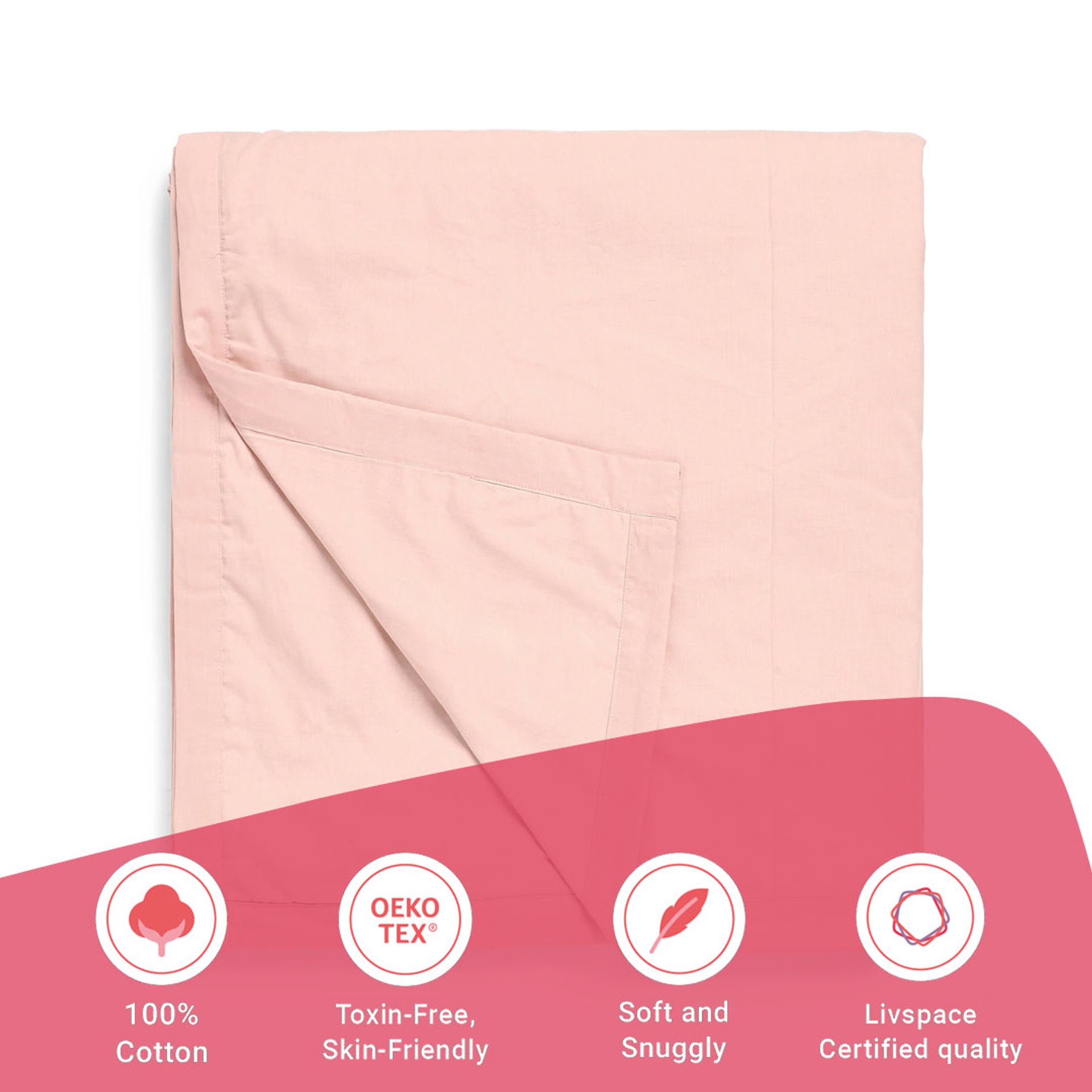 Solid Dyed 144 GSM 100% Cotton Veiled Rose Double Dohar | Paleto